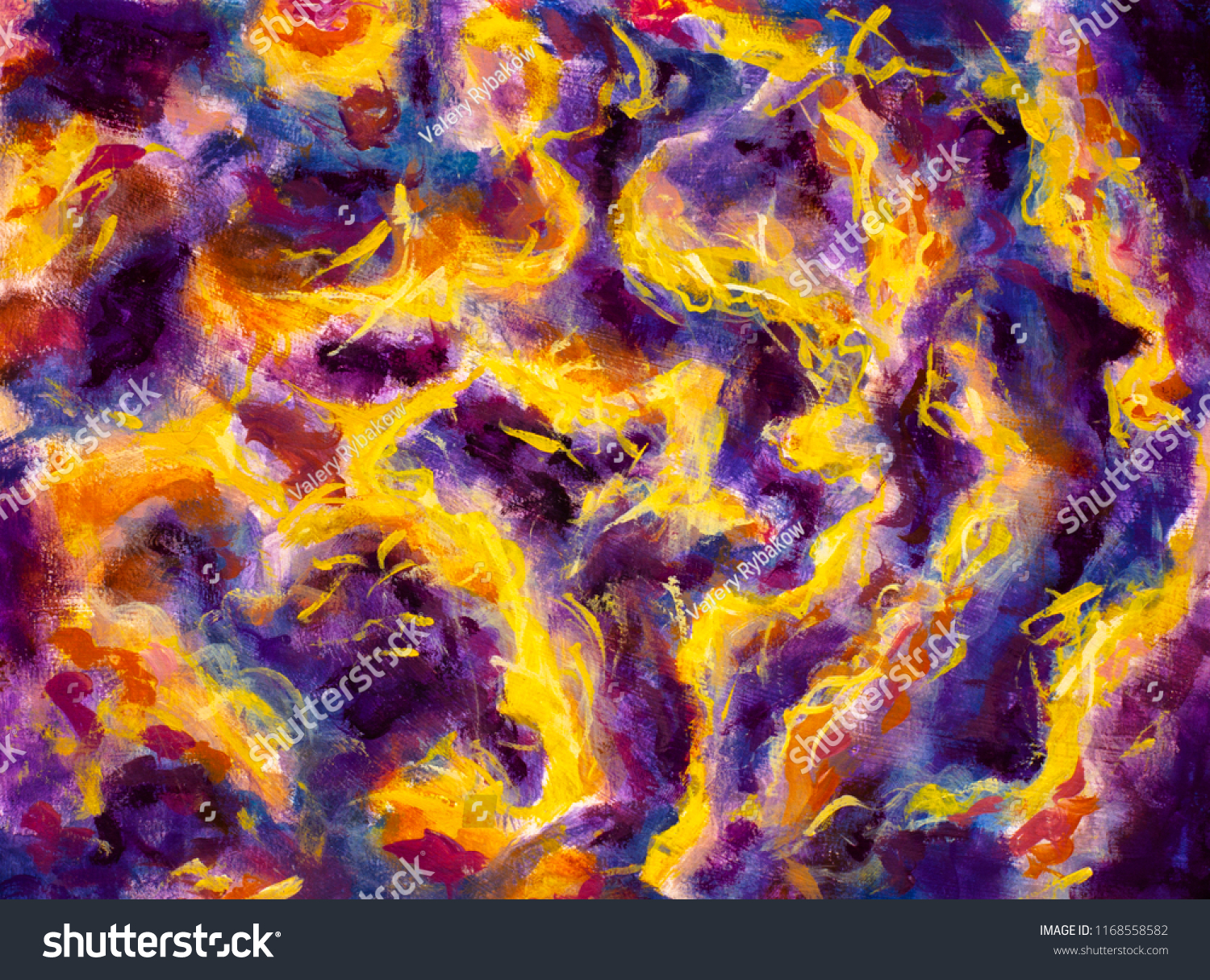 Abstract Flame Fire Storm Turbulent Emotions Stock Illustration