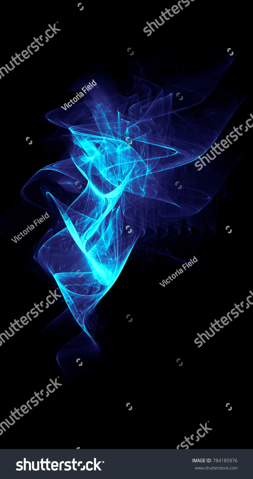 Abstract Floating Blue Veil Cellphone Wallpaper Stock Illustration