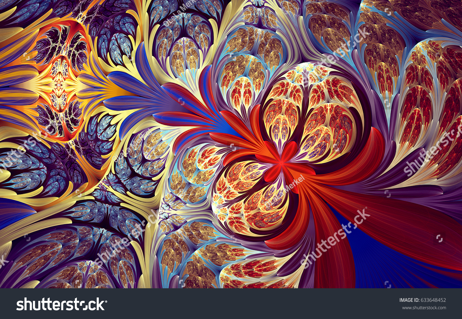 Download Abstract Fractal Patterns Shapes Dynamic Flowing Stock ...