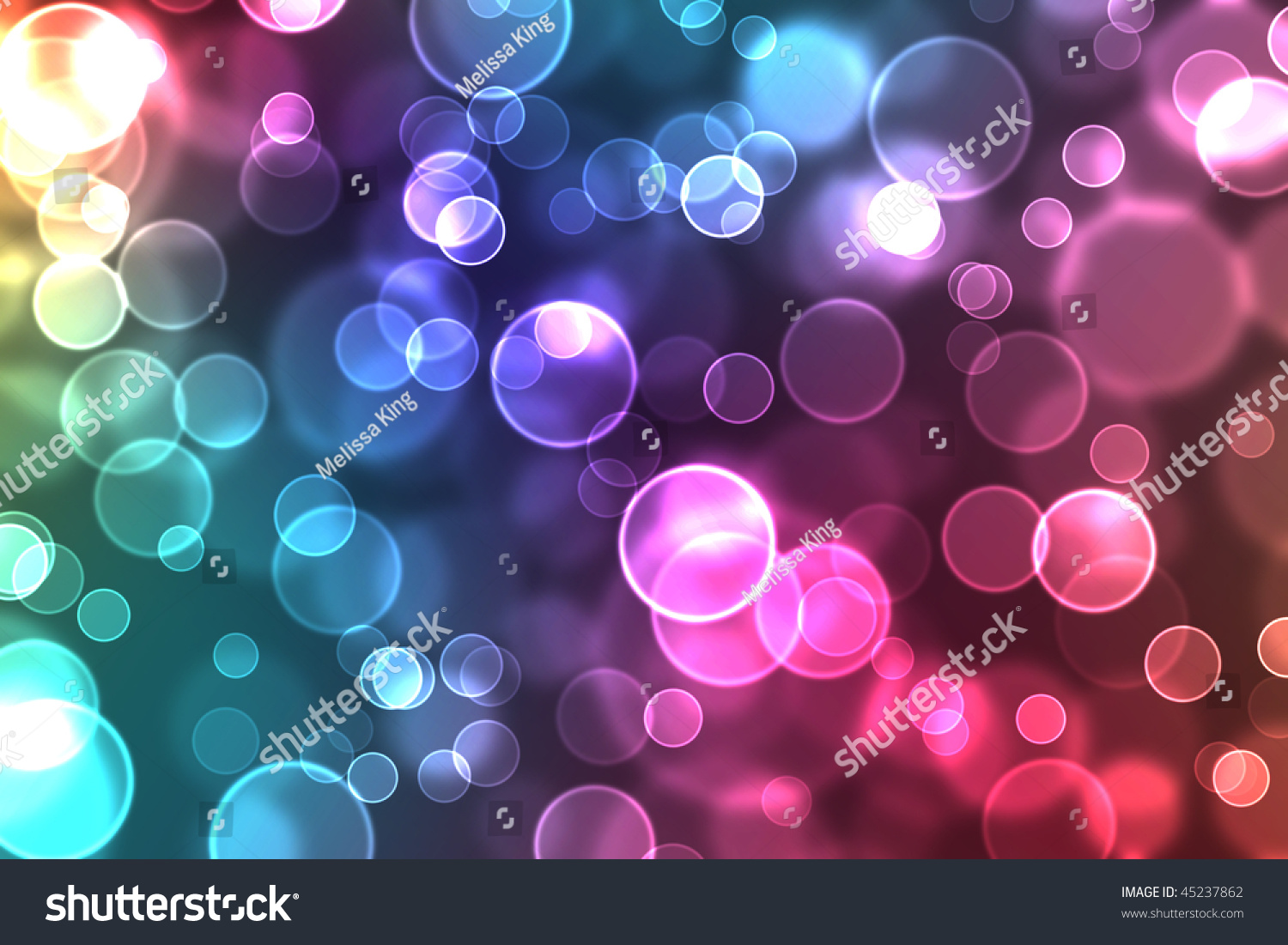 Abstract Glowing Circles On A Colorful Background Stock Photo 45237862 ...