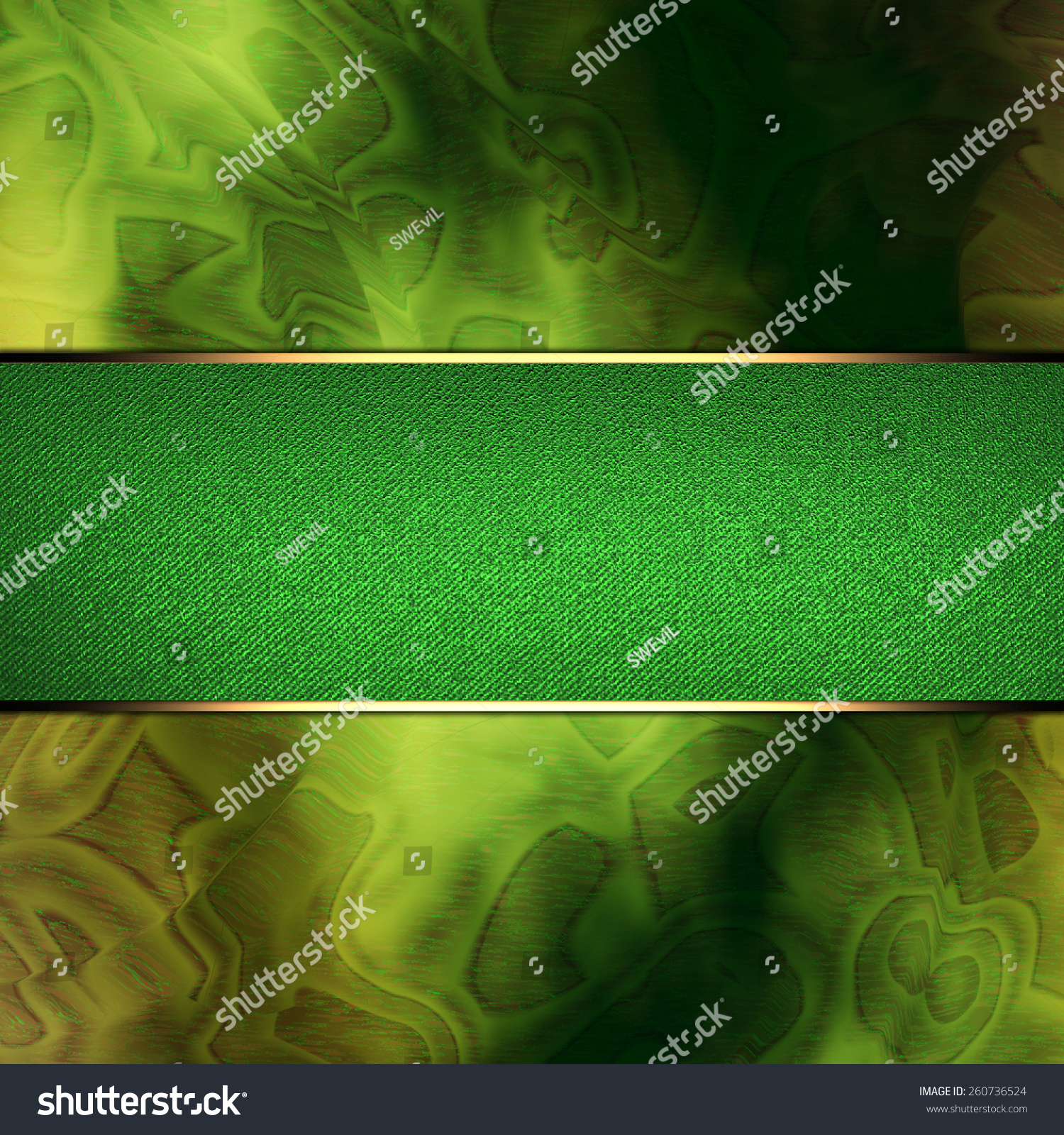 Abstract Green Background With Green Nameplate With Gold Trim Stock ...