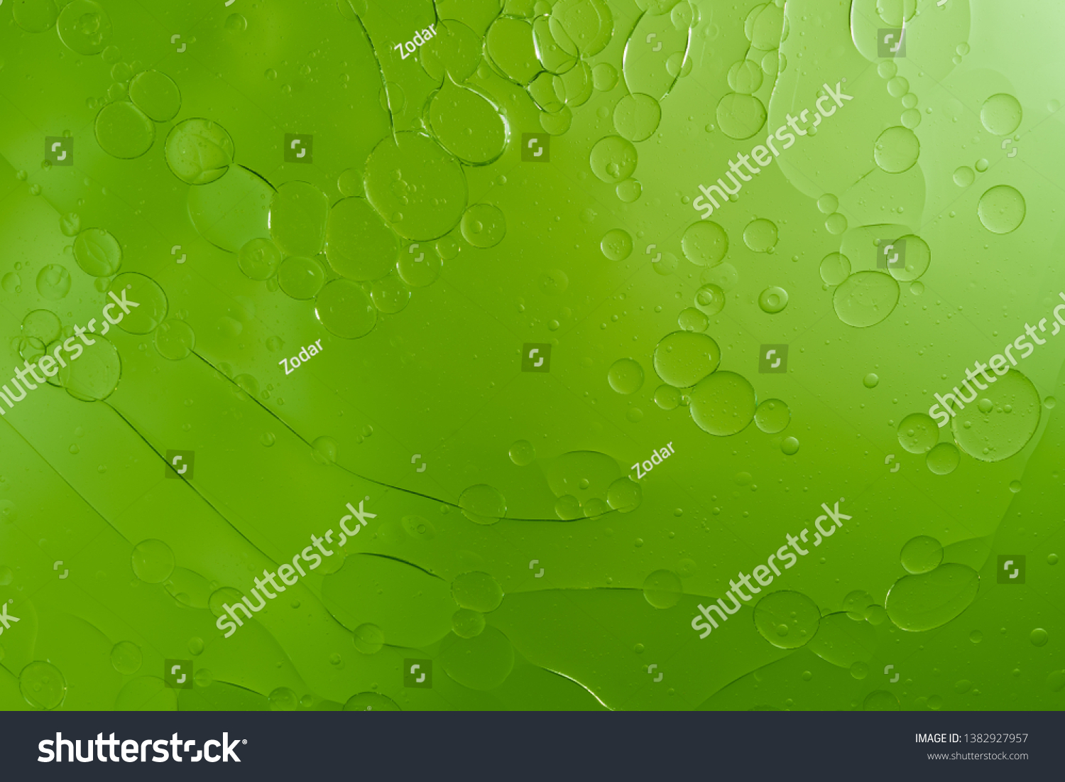 Abstract Green Water Bubbles Background Stock Photo 1382927957 ...