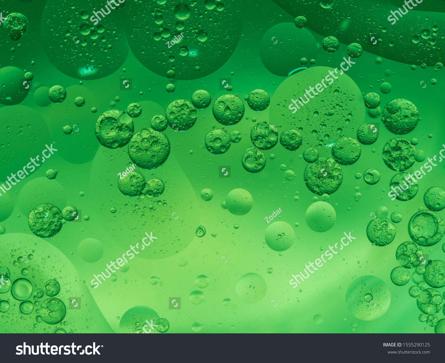 Abstract Green Water Bubbles Background Stock Photo (Edit Now) 1555290125