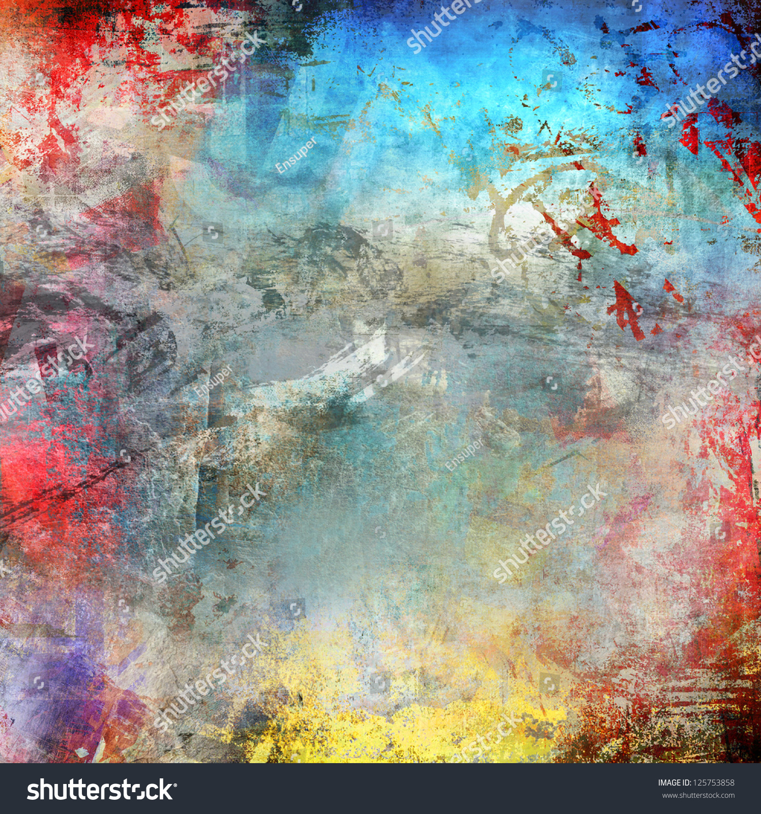 Abstract Grunge Illustration, Art Background - 125753858 : Shutterstock