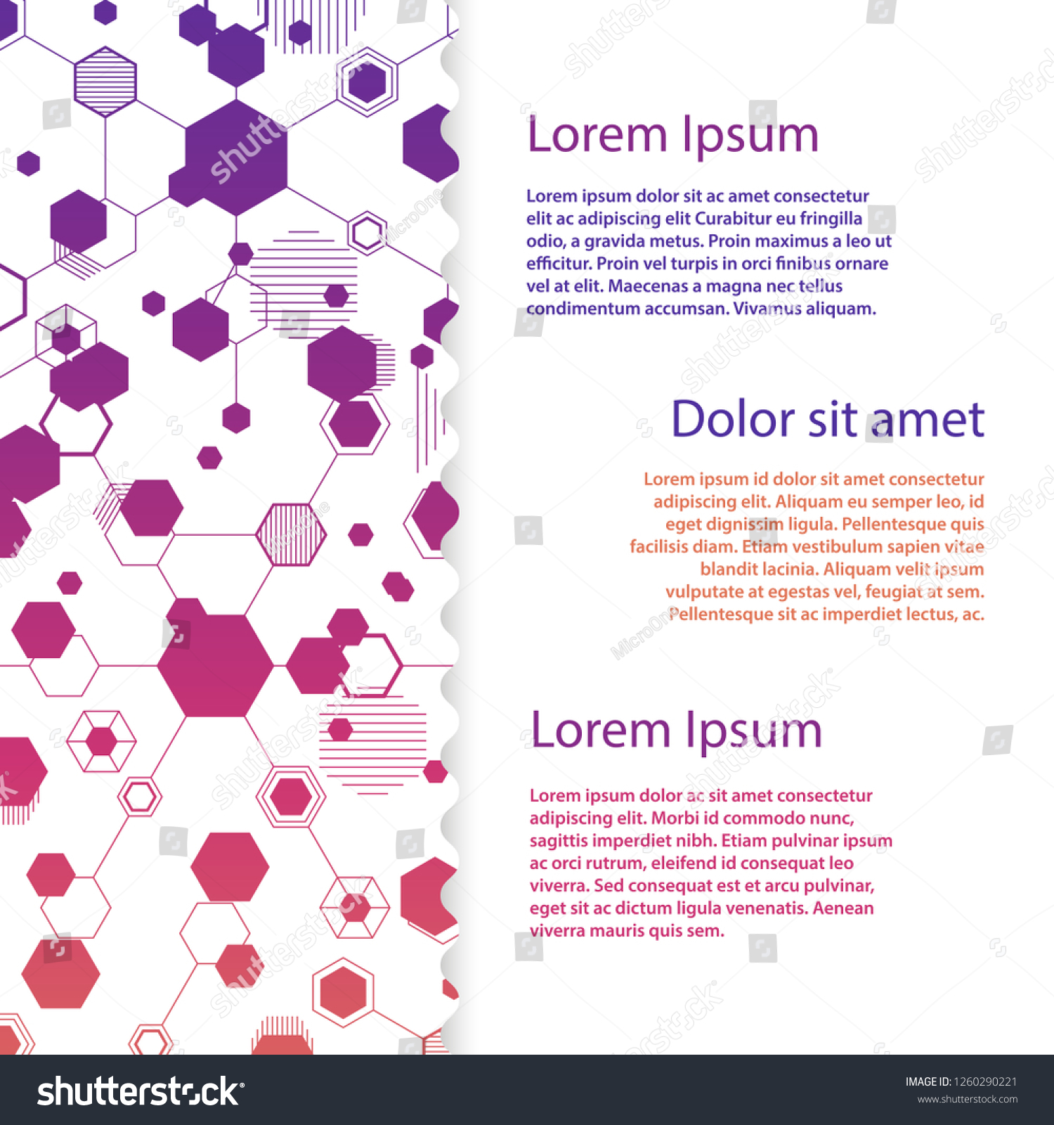 Abstract Honeycomb Flyer Template Stock Illustration 1260290221