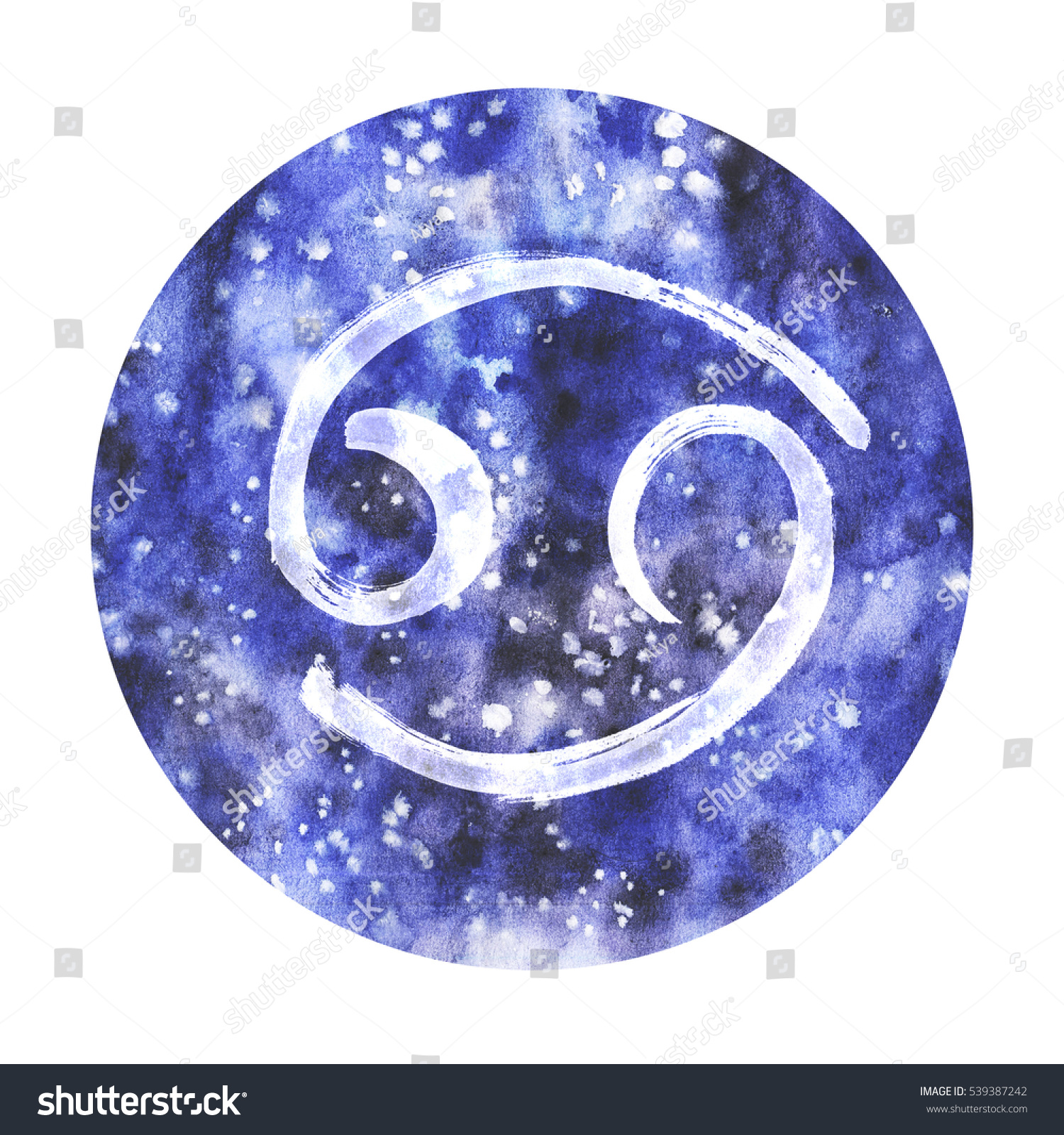 Abstract Illustration Of The Zodiac Sign Cancer. Zodiac Icon. Astrology ...