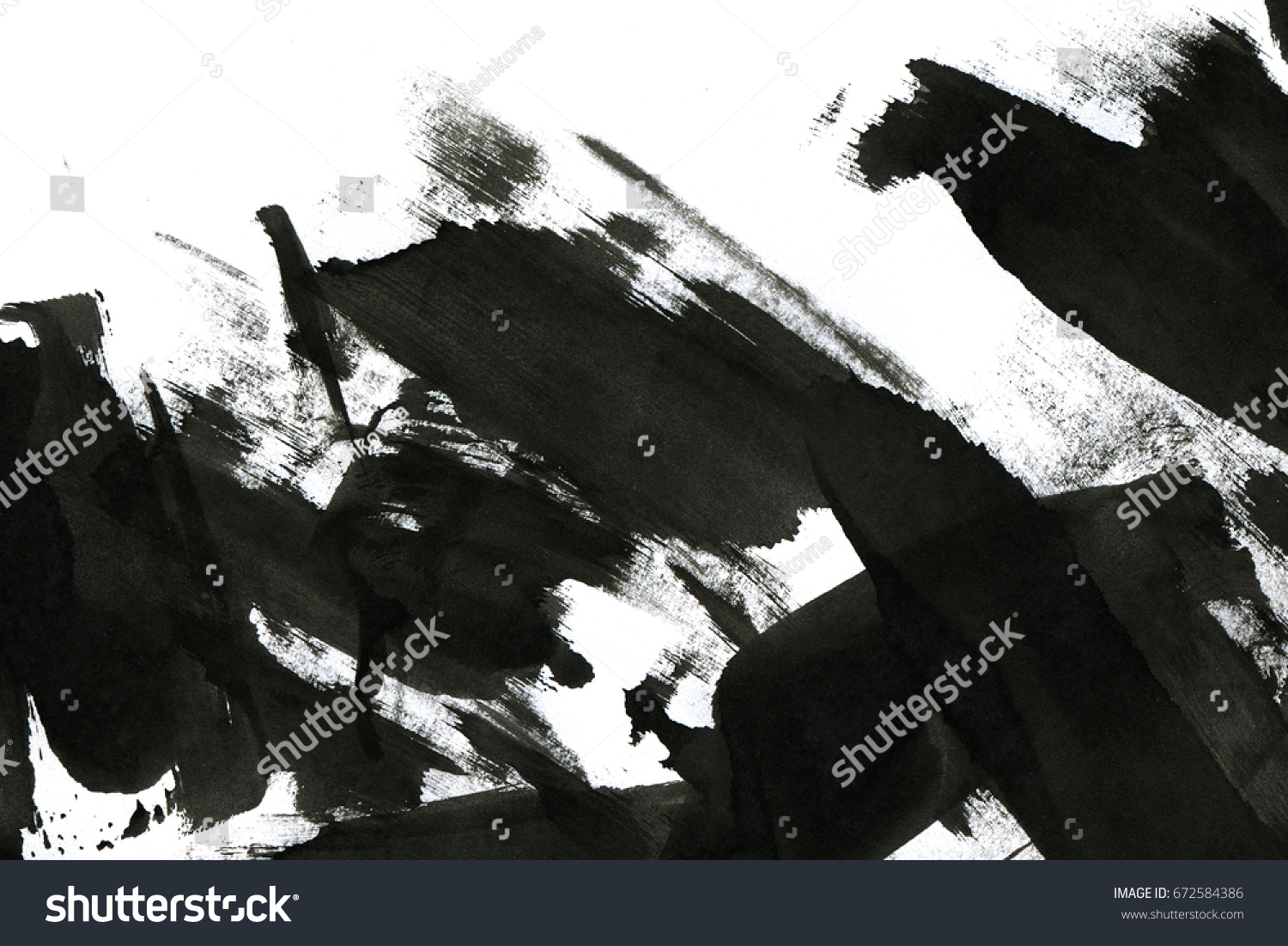 Abstract Ink Background Marble Style Black Stock Illustration