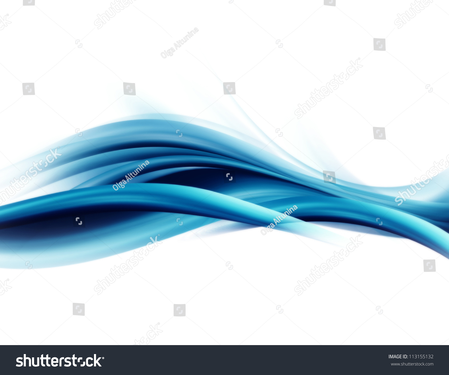 Abstract Modern Background With Blue Waves Stock Photo 113155132 ...