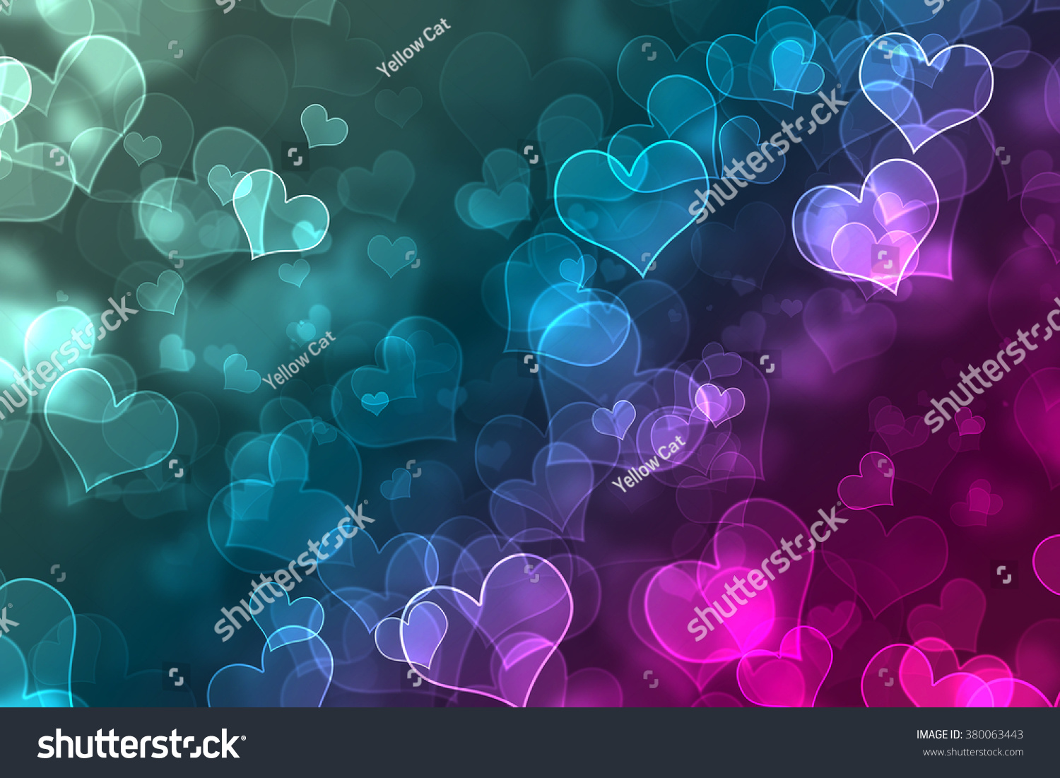 Abstract Multicolored Elegant Background With Glitter And Heart Stock ...