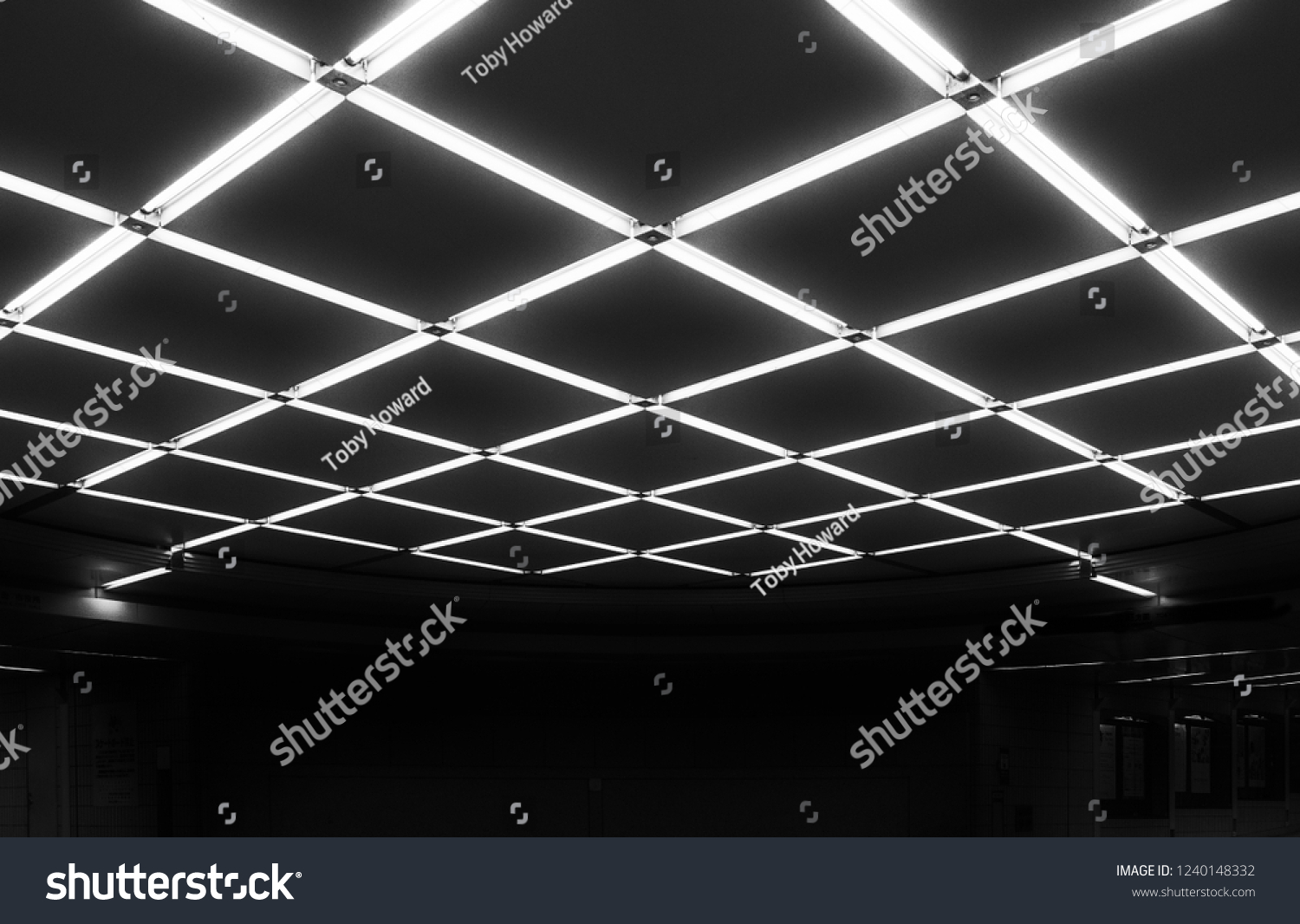 Abstract Pattern Formed By Ceiling Lights Stock Photo Edit Now