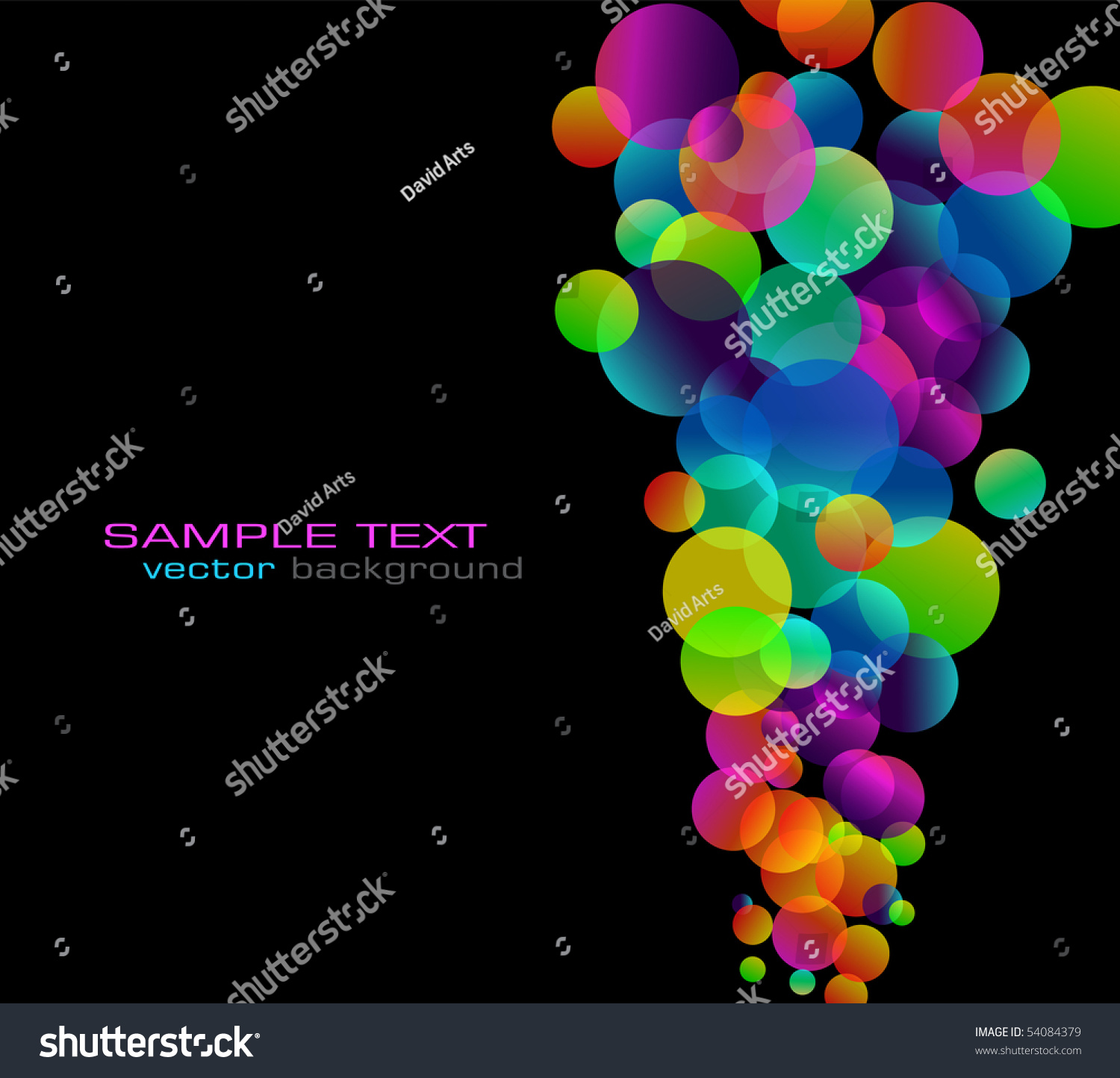 Abstract Rainbow Bubbles Background Elegant Flyers Stock Illustration