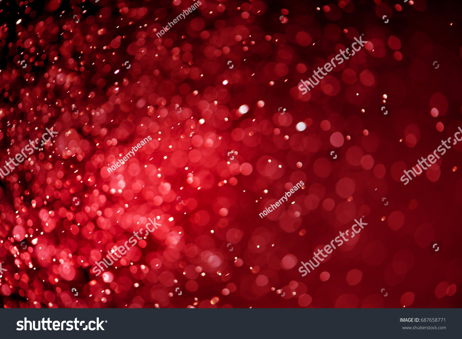 Abstract Red Bokeh Lights Background Red Stock Photo 687658771 ...