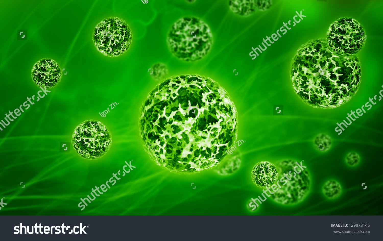 Abstract Scientific Background. High Magnification View Of Virus Cells ...