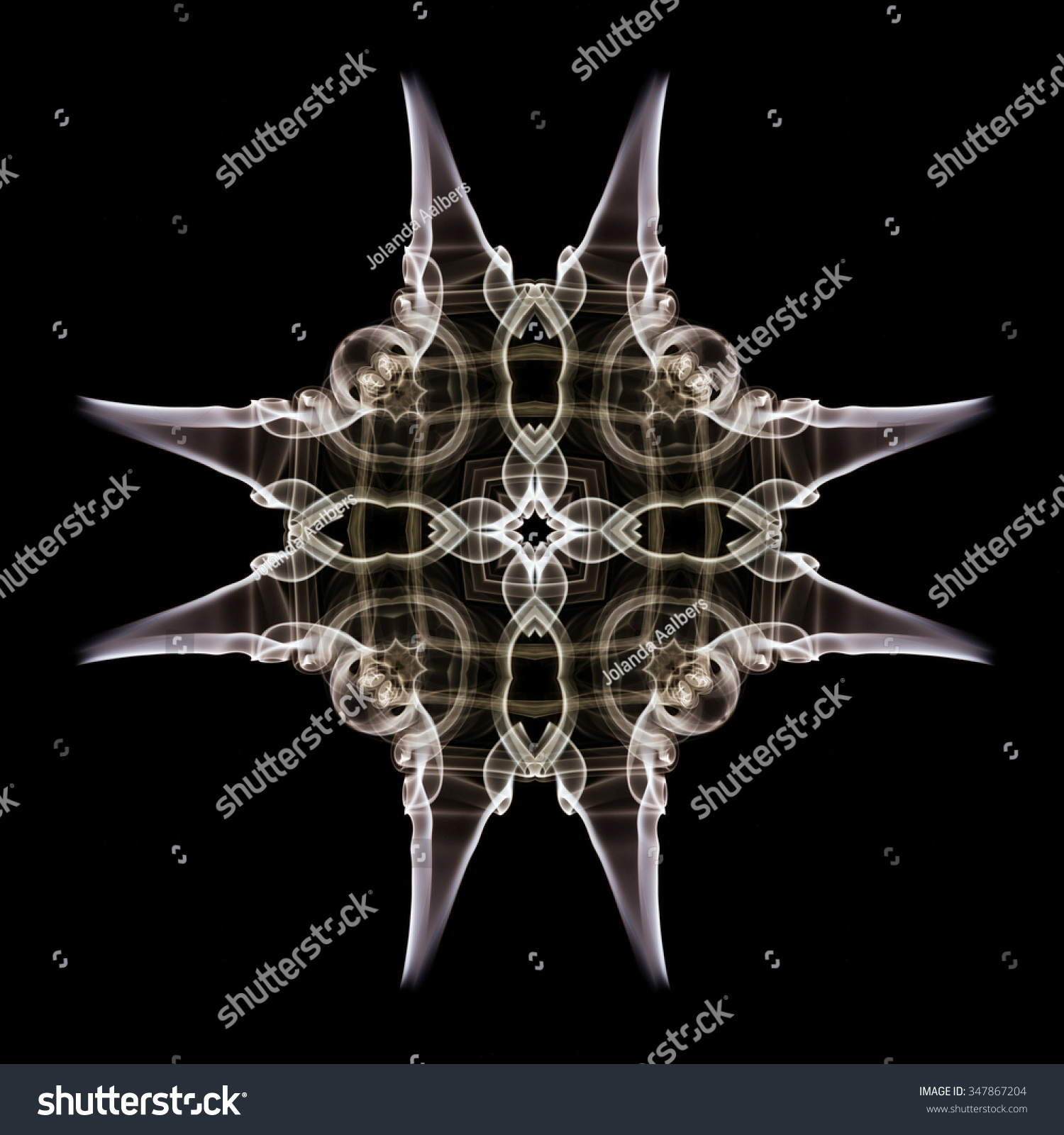 Abstract Star Made Real Smoke Stock Illustration 347867204