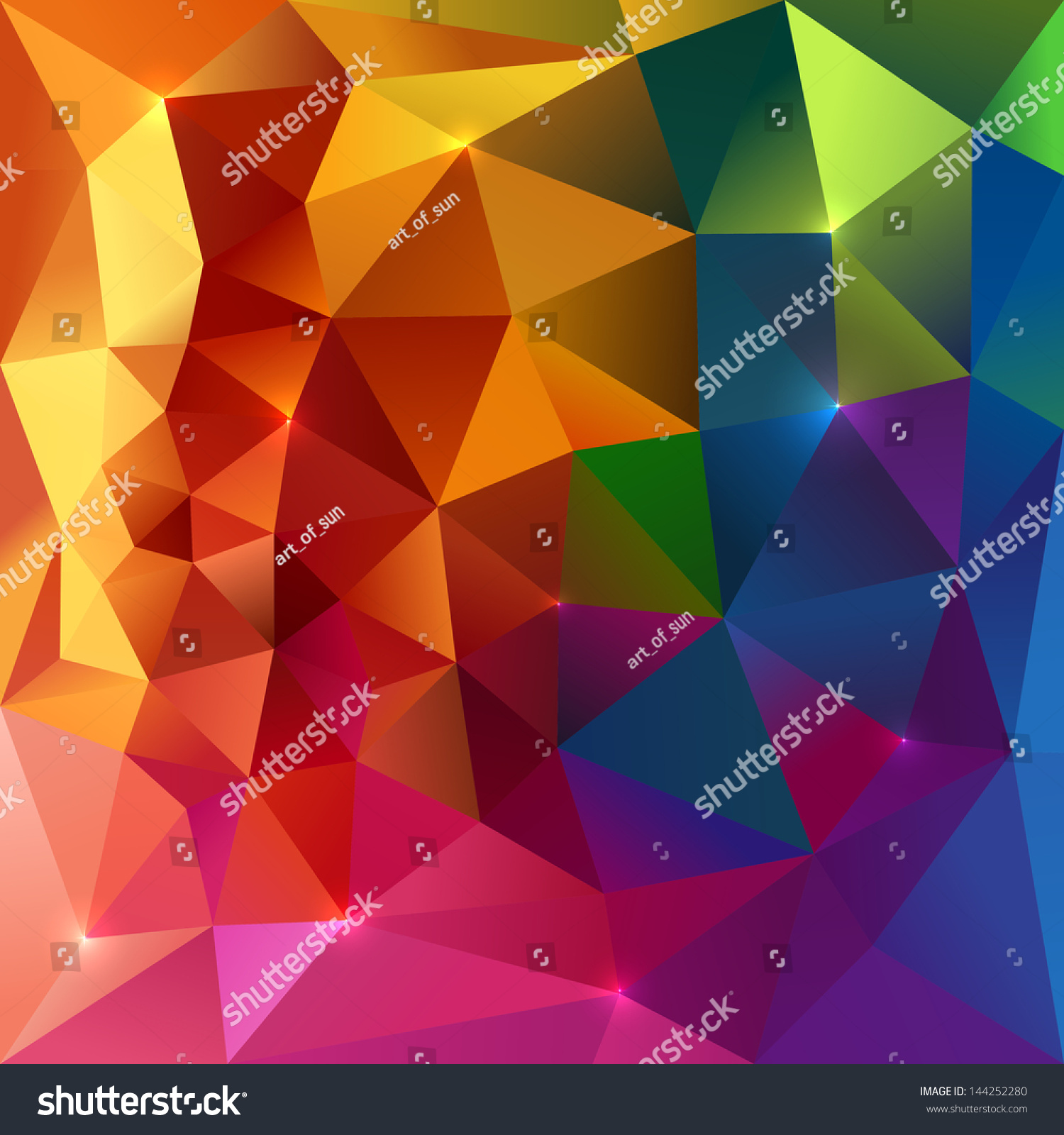 Triangle with multiple colors