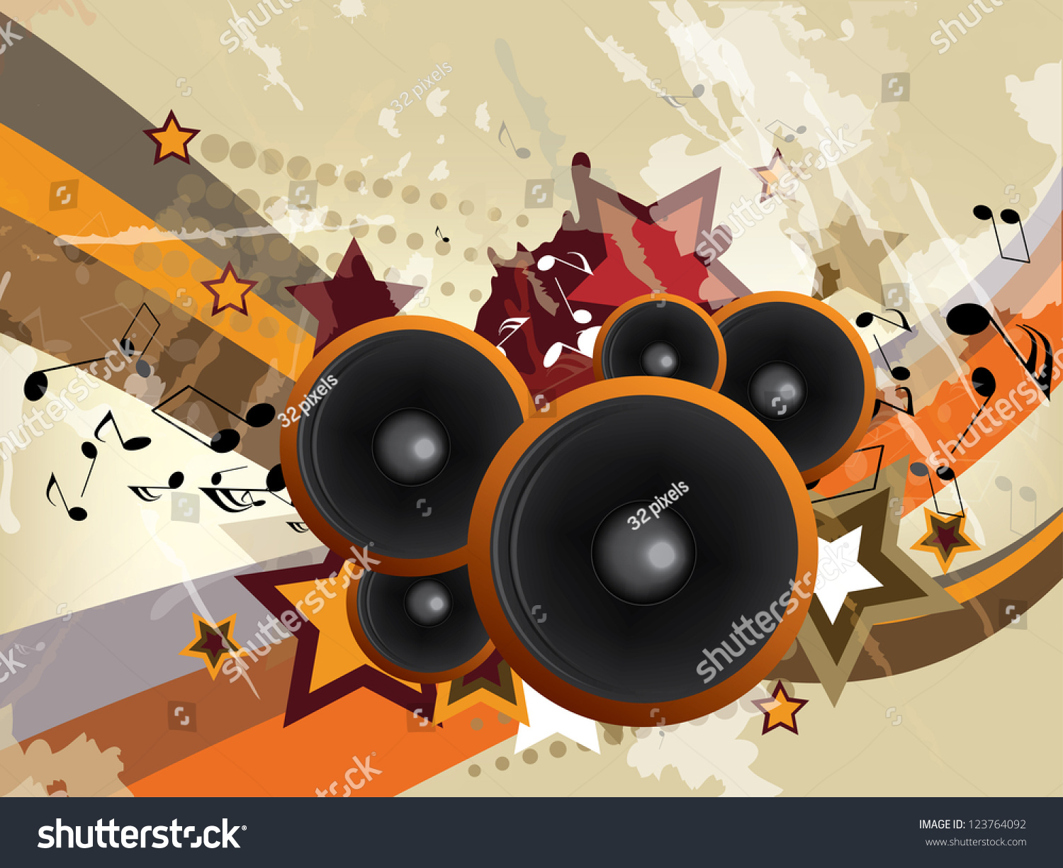 Abstract Urban Music Background With Grunge Elements Stock Photo ...