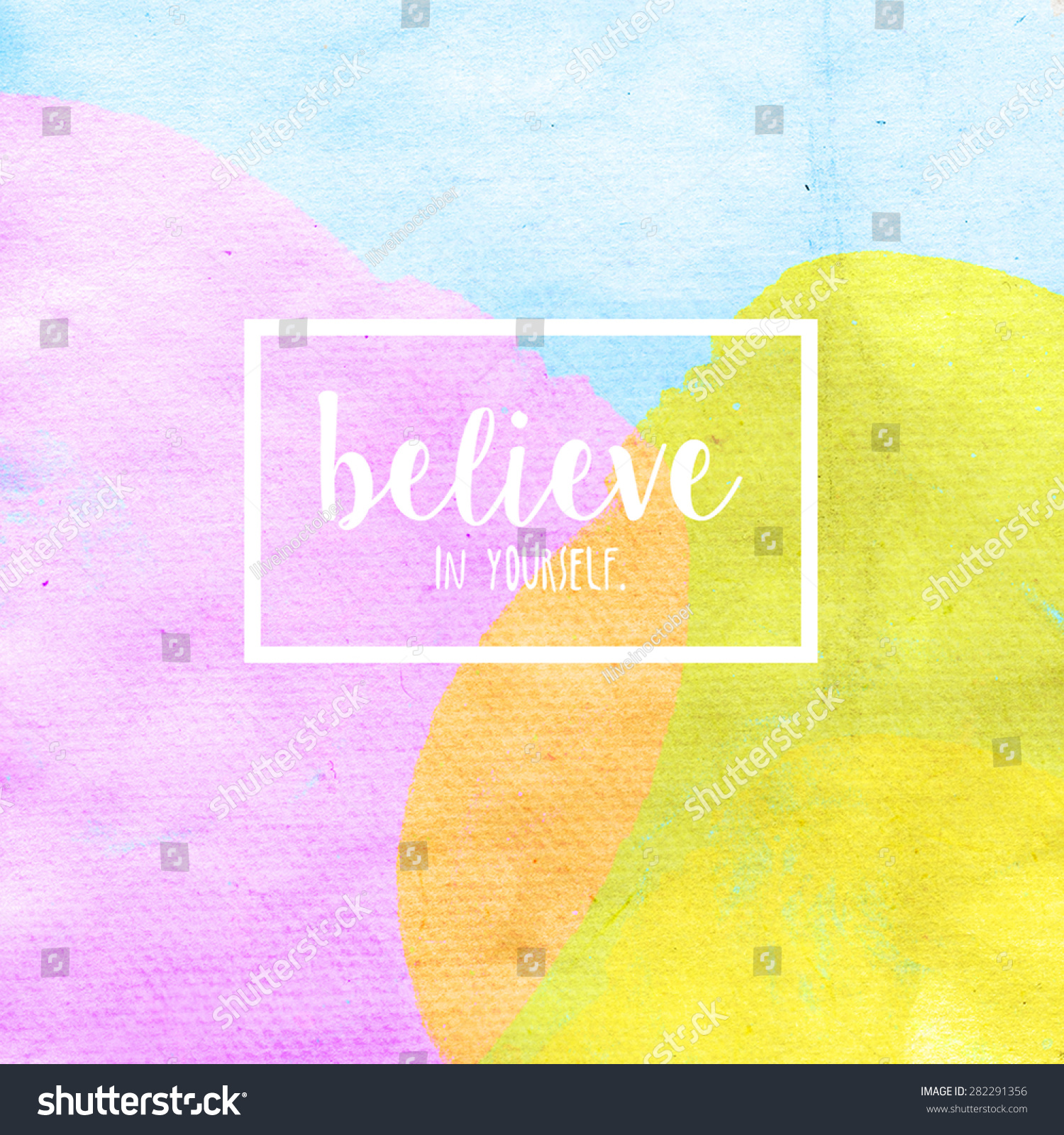 Abstract Watercolor Circle Painted Background Quote Stock Illustration ...