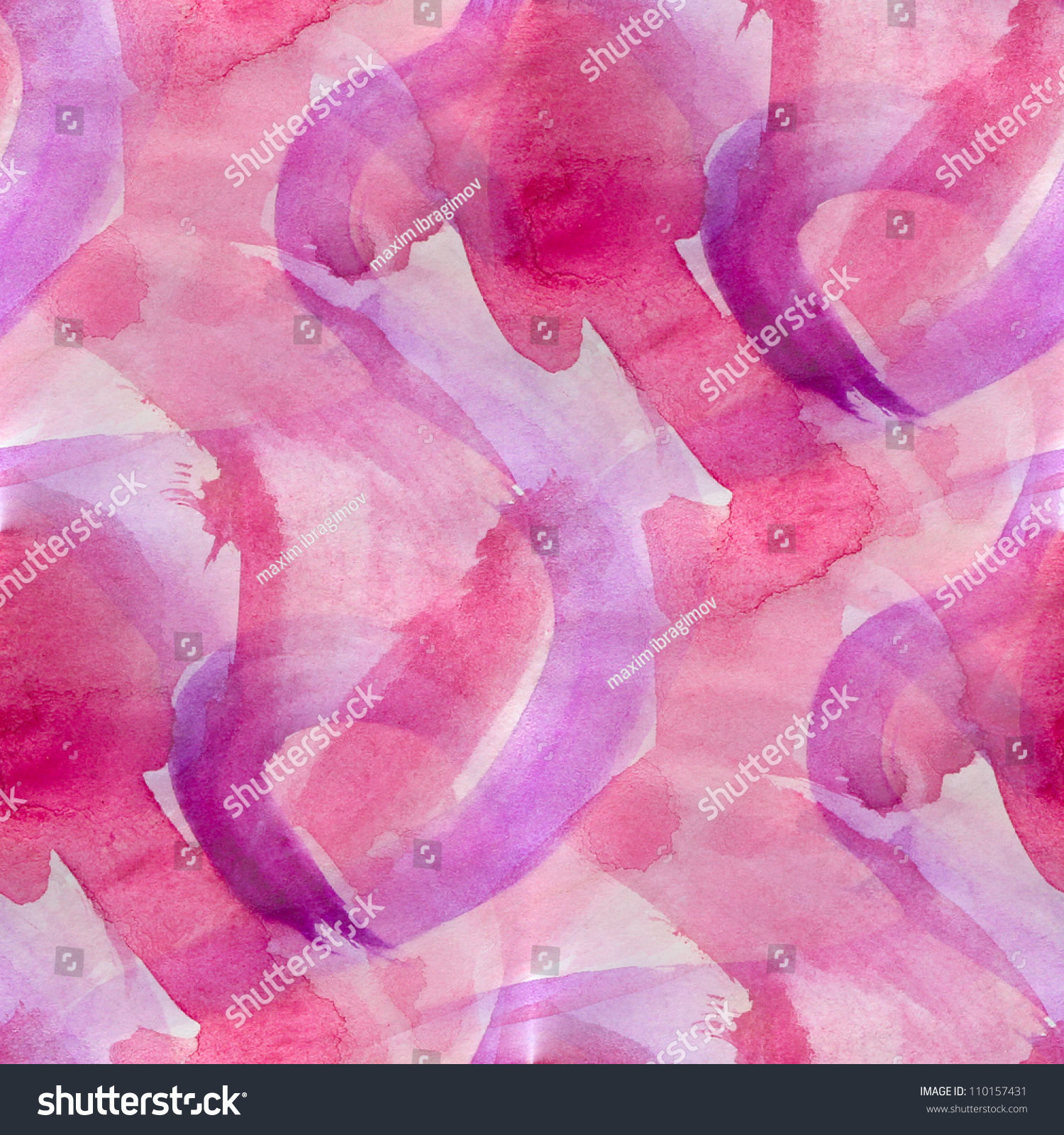 Abstract Watercolor Violet, Pink, Red, Purple Seamless Texture Hand ...