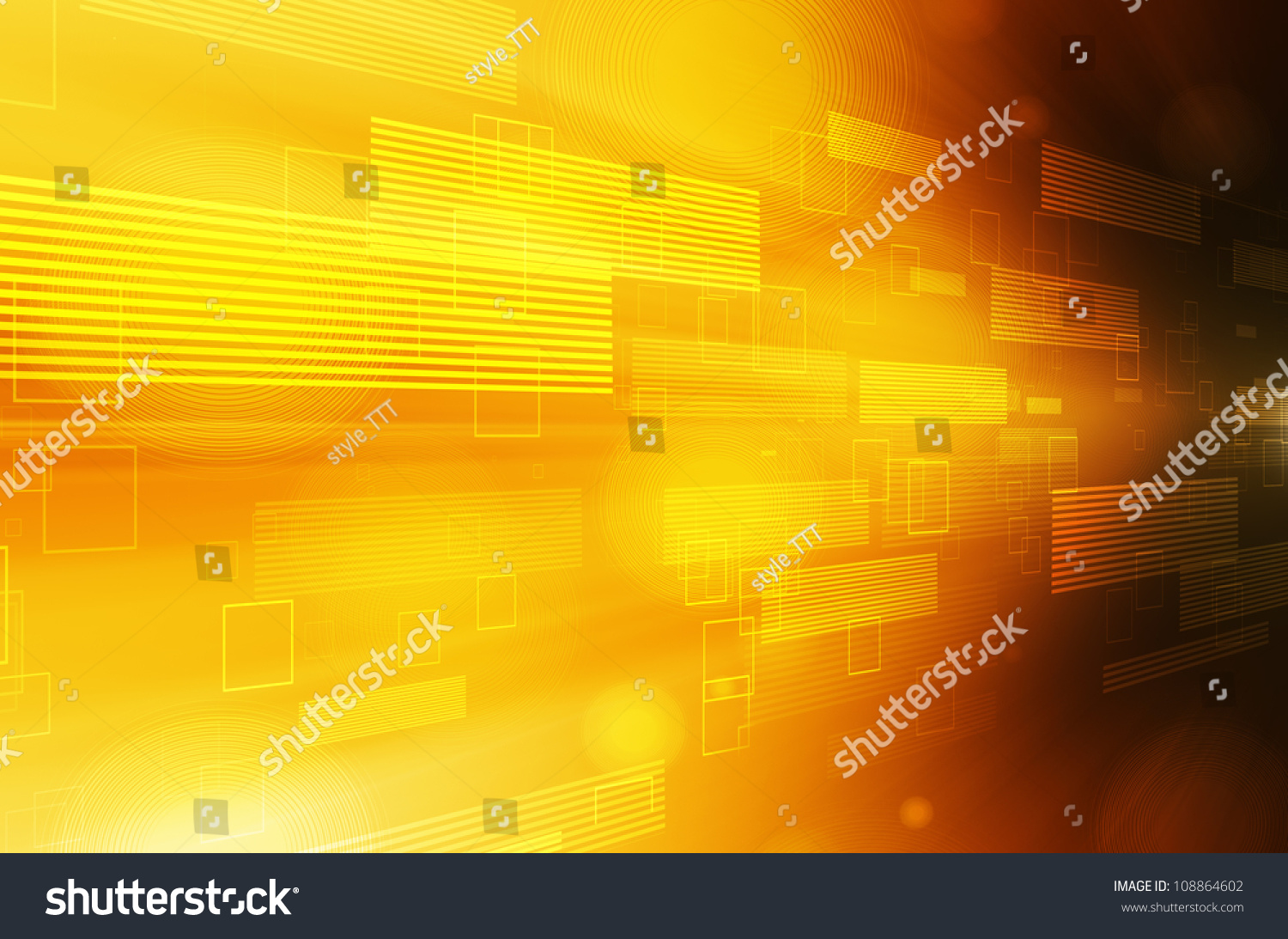 Abstract Yellow Technology Background Stock Illustration 108864602