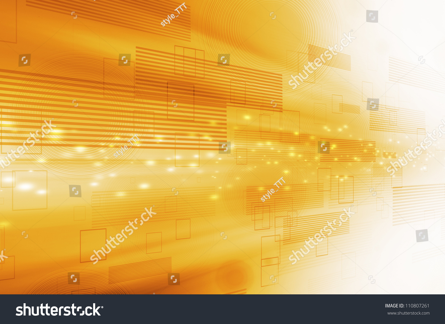 Abstract Yellow Technology Background Stock Illustration 110807261 ...