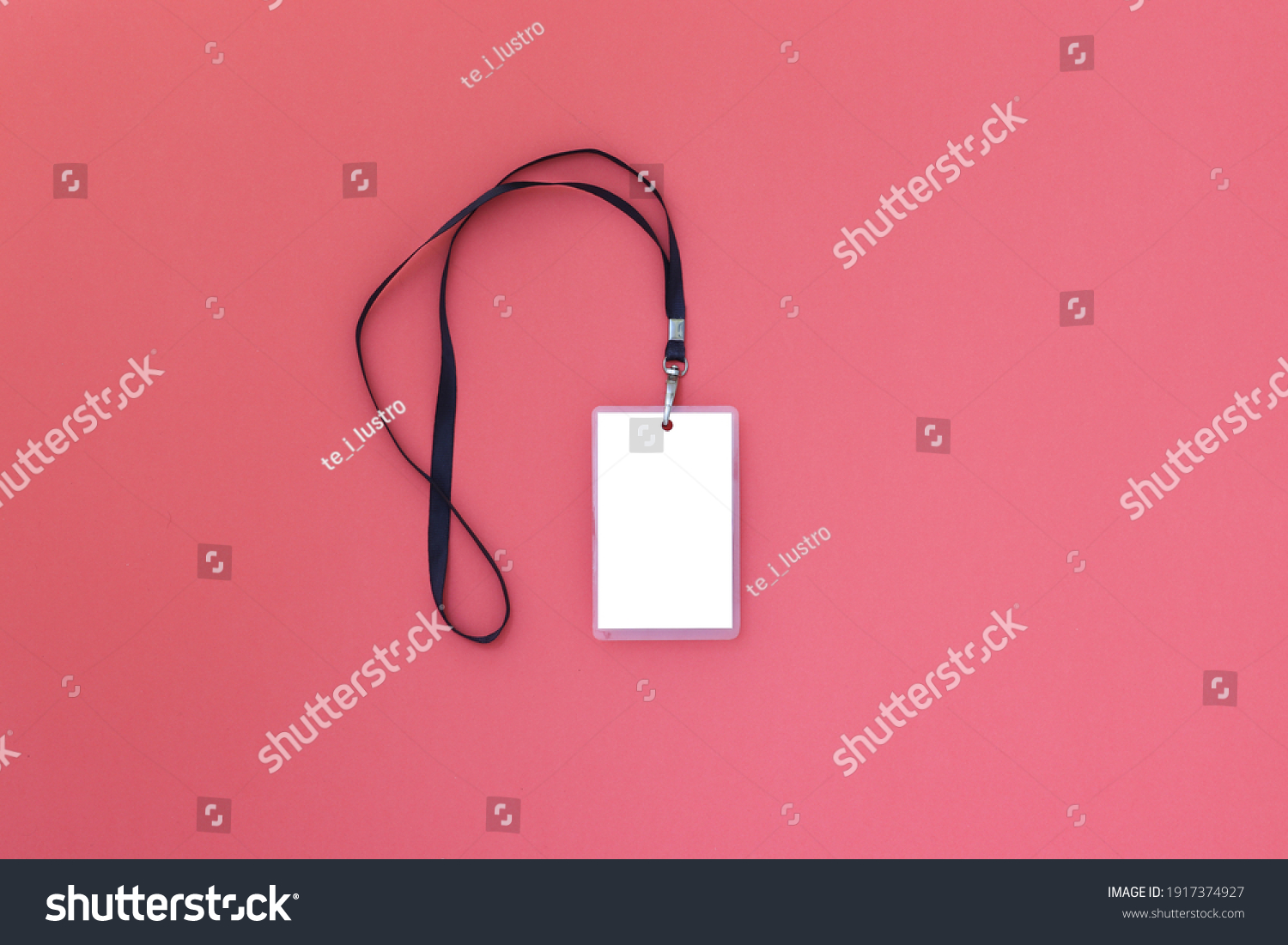 Access Card Mockup White Card Accreditation Stock Photo 1917374927 