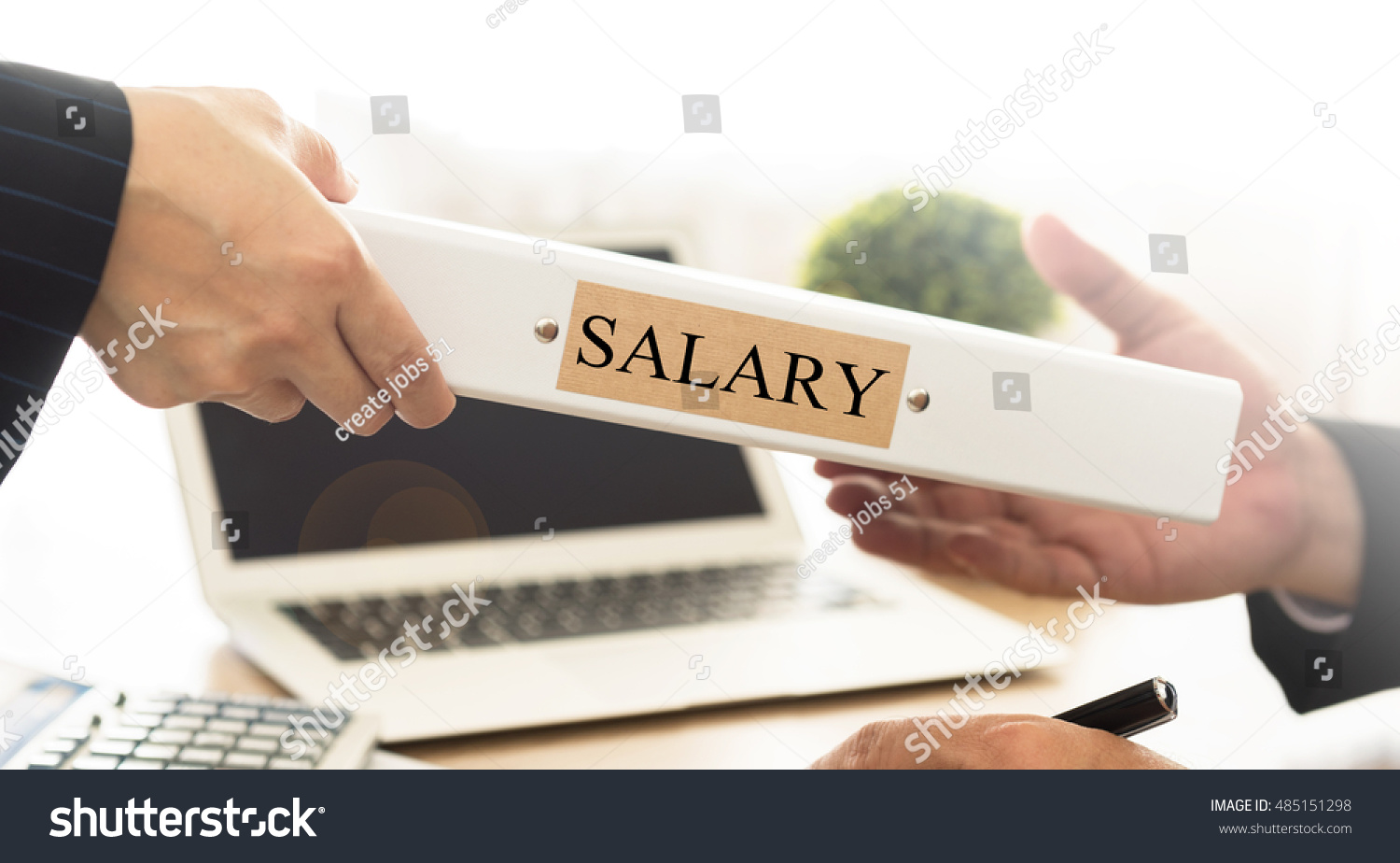 Accountant Send Salary Folder Account Manager Stock Photo Edit Now 485151298