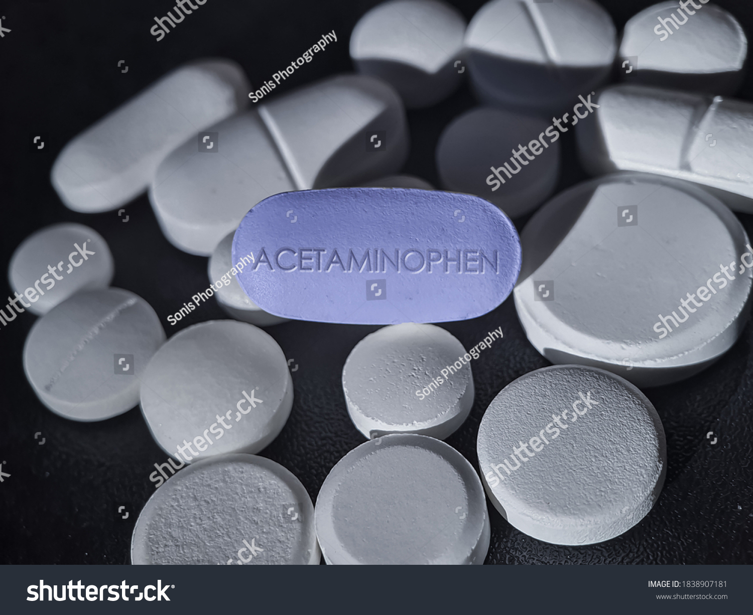 Acetaminophen Blue Pill Medication Used Treat Stock Photo 1838907181 ...