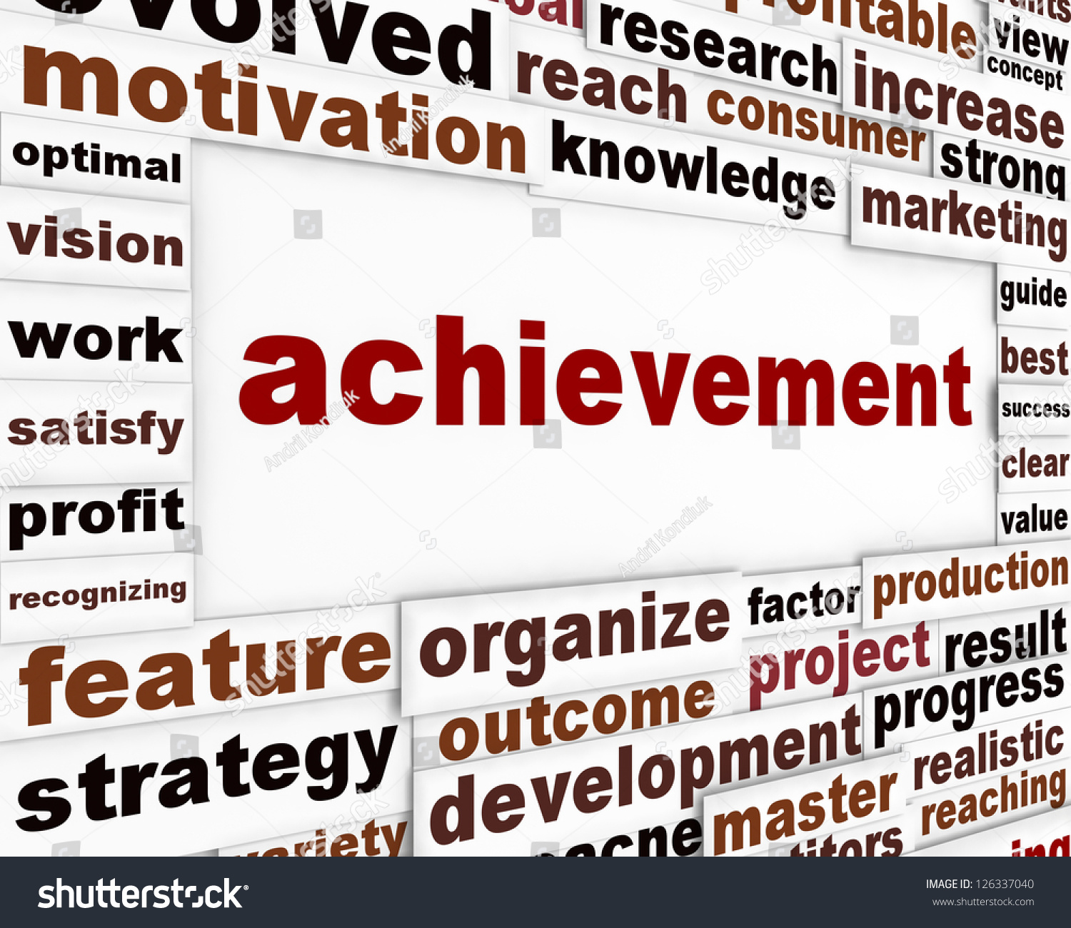 Achievement Conceptual Poster Design. Management Strategy Creative ...