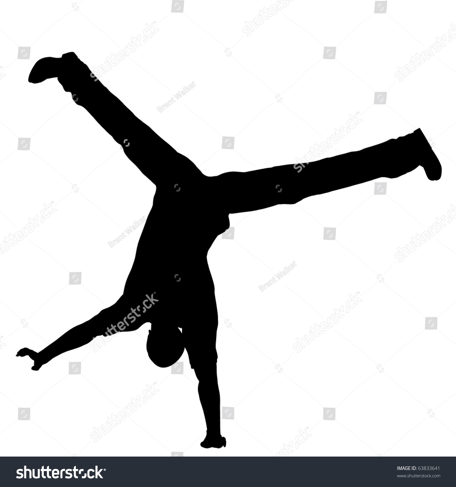 Acrobat Pose Man Silhouette Illustration - 63833641 : Shutterstock