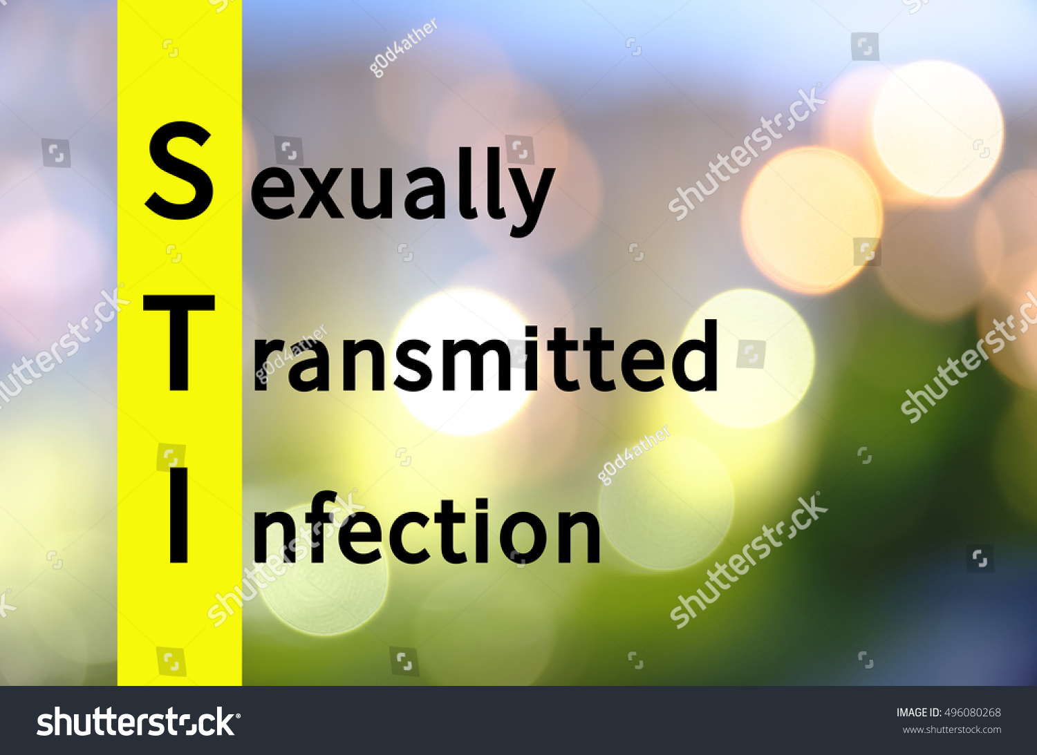 Acronym Sti Sexually Transmitted Infection Stock Illustration 496080268