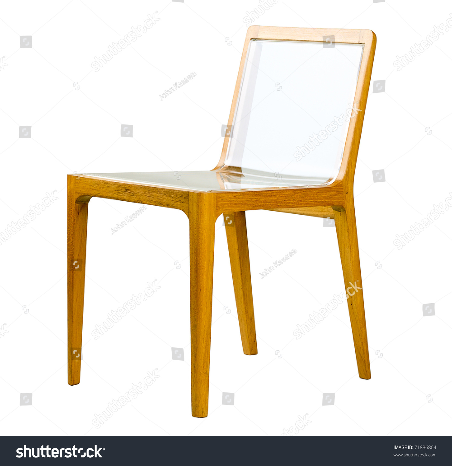 Acrylic Seat Wooden Can Make Modern Royalty Free Stock Image