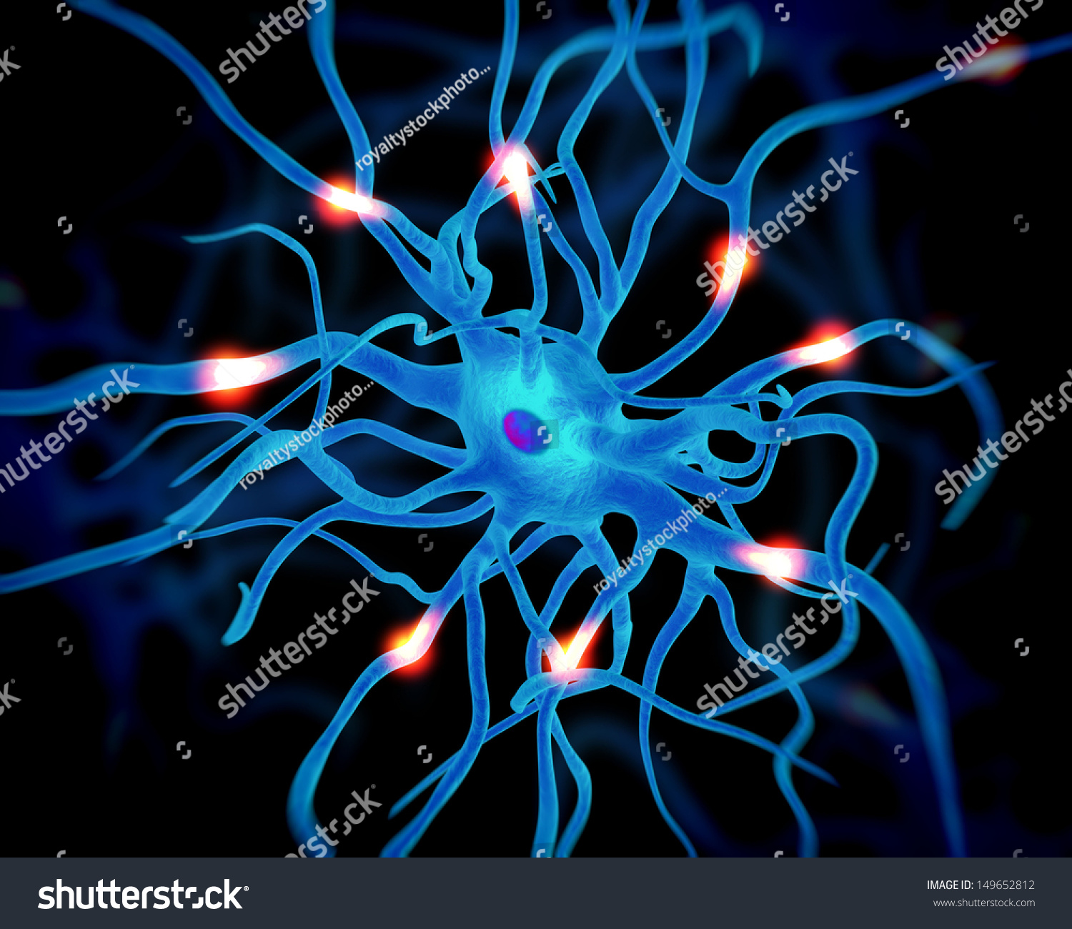 Active Nerve Cell Or Neurons Stock Photo 149652812 : Shutterstock