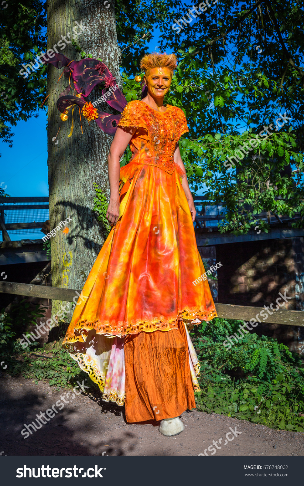 orange fairy dress