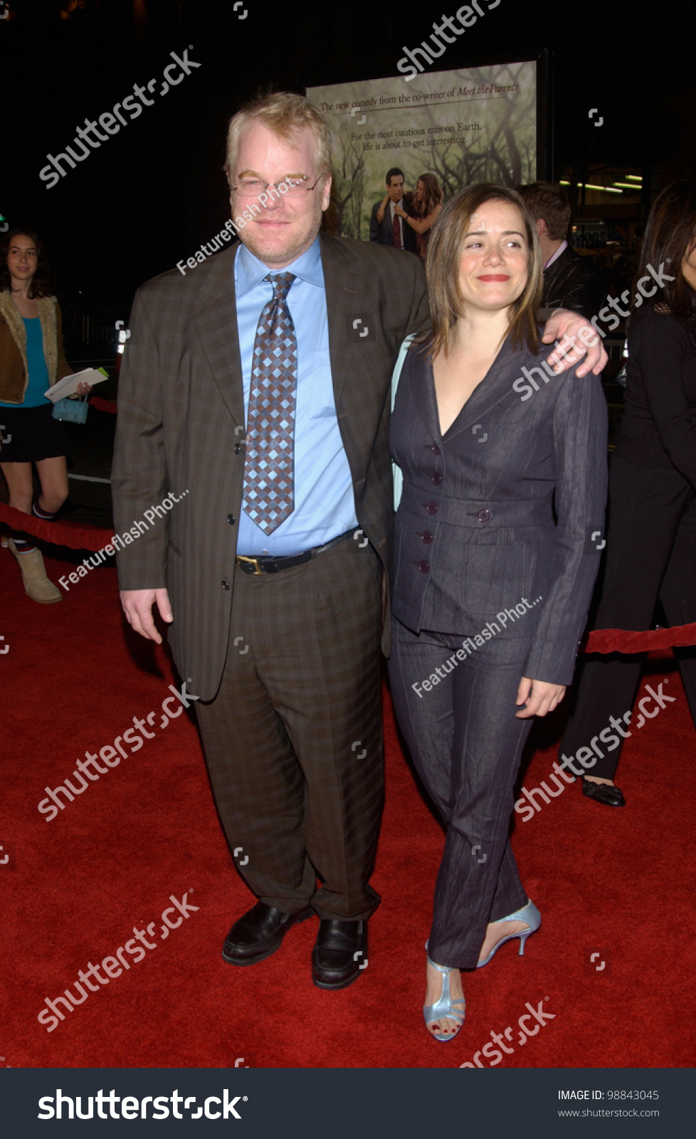 Actor Philip Seymour Hoffman Wife At The World Premiere In Hollywood Of His New Movie Along Came Polly January 12 2004