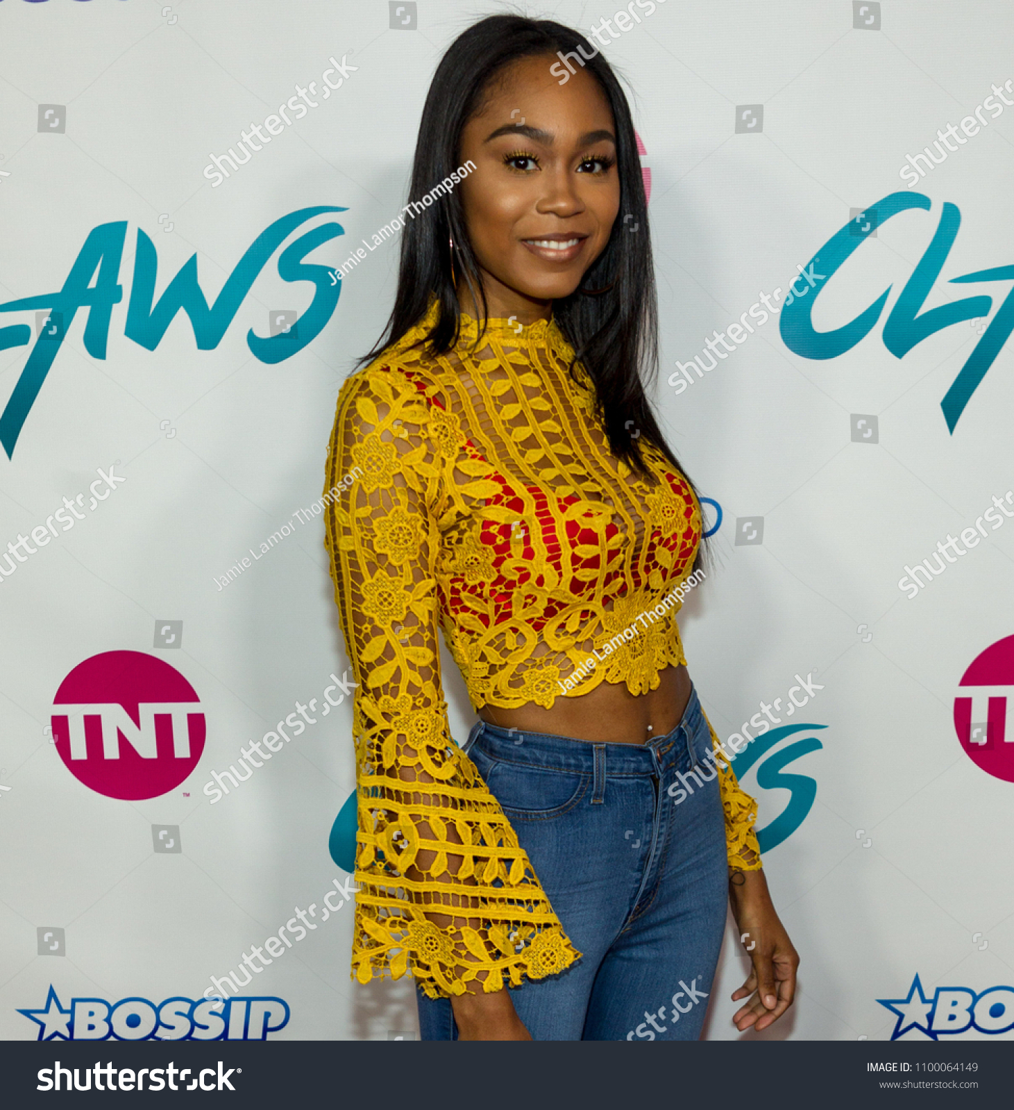 Actress Ashley Love Mills Attending Tnt Stock Photo 1100064149