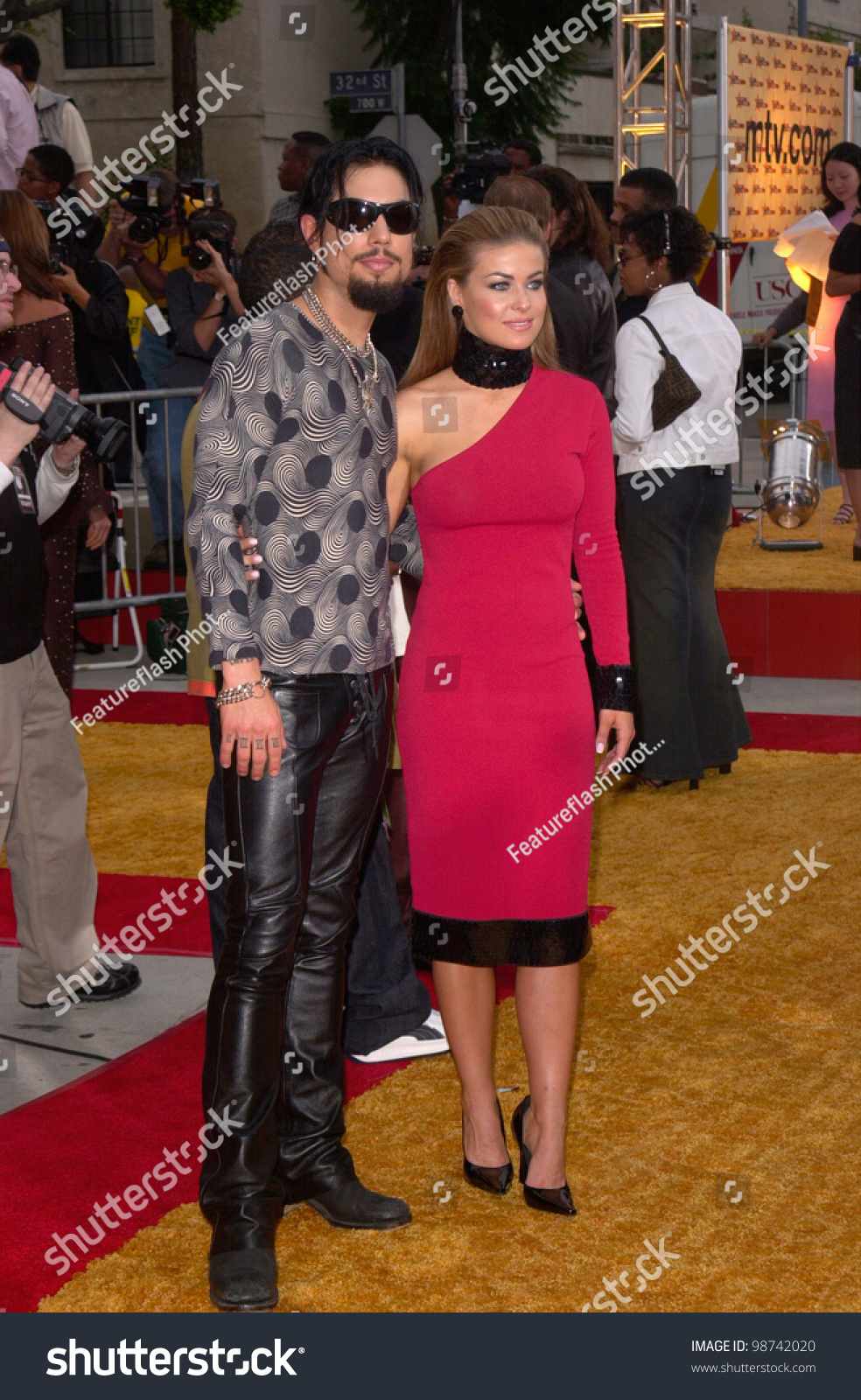 Actress Carmen Electra Boyfriend Dave Navarro Stock Photo 98742020 ...