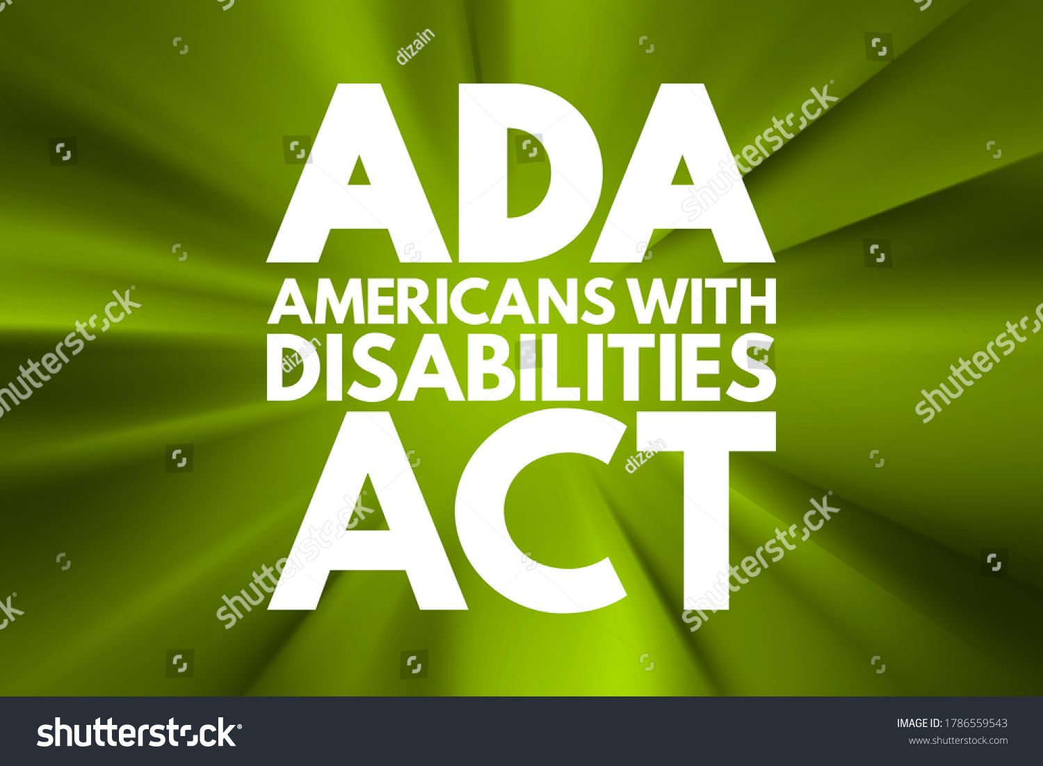 Ada Americans Disabilities Act Acronym Concept Stock Illustration ...