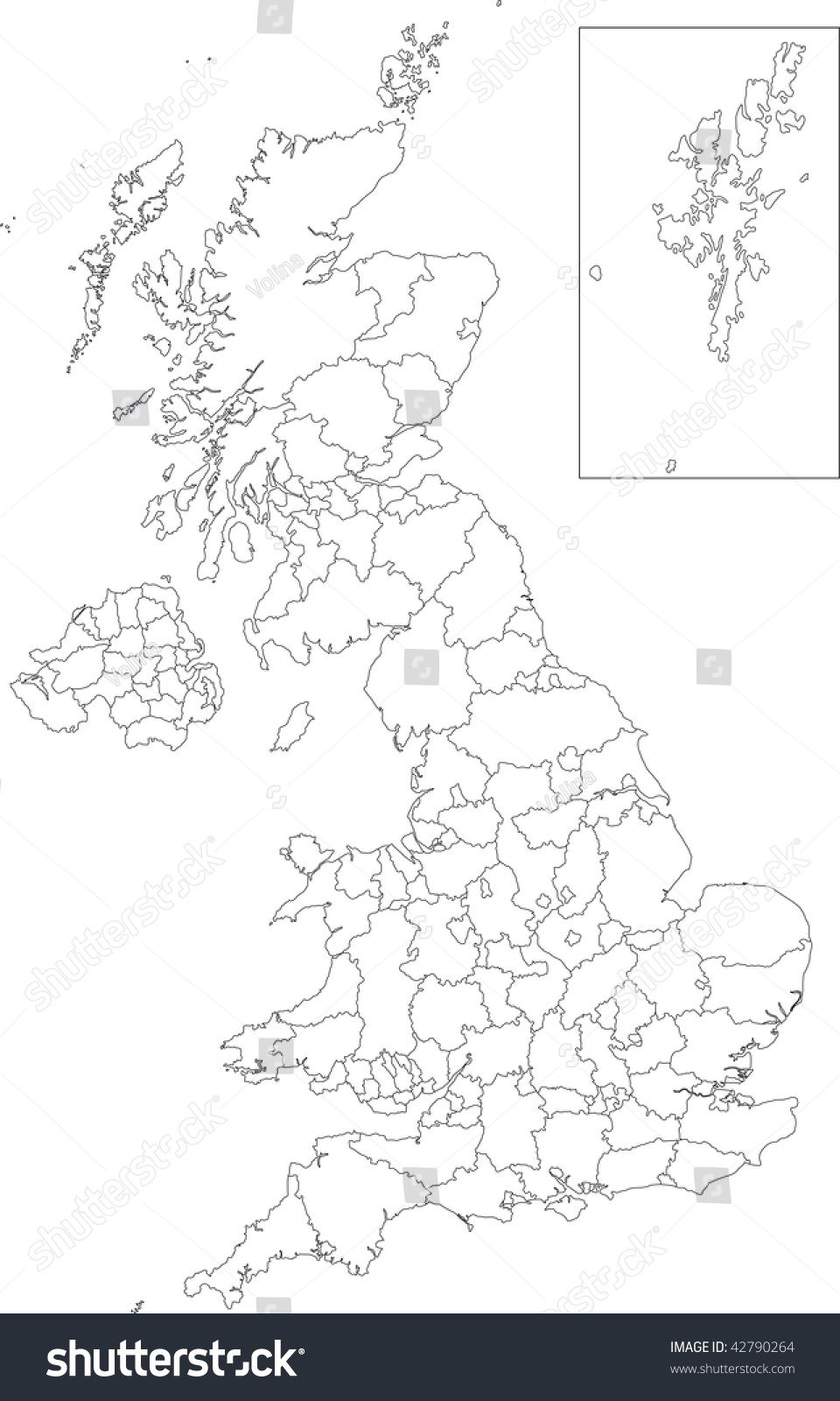 Administrative Divisions Of The United Kingdom Stock Photo 42790264 ...