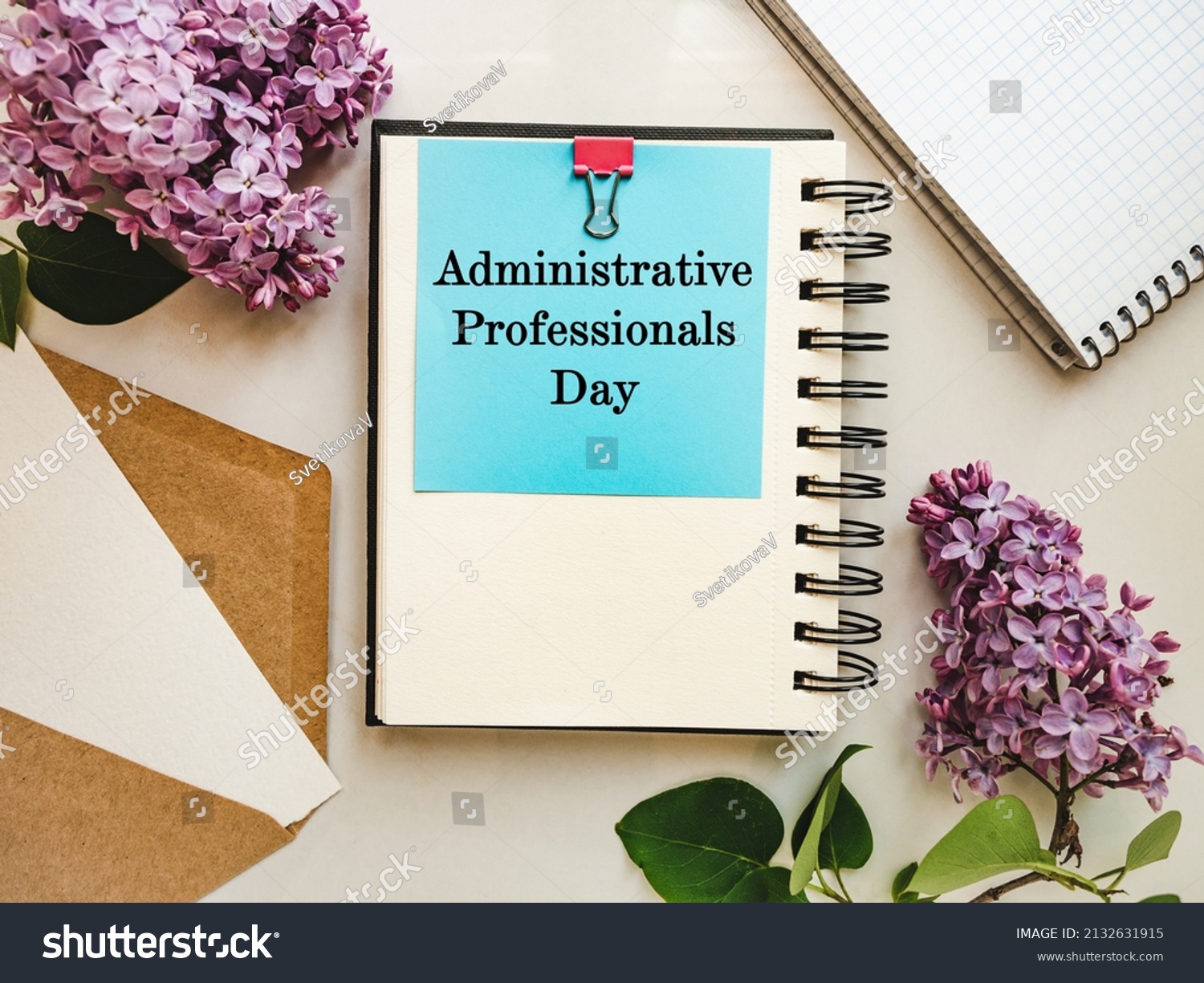 Administrative Professionals Day Greeting Card Closeup Stock Photo ...