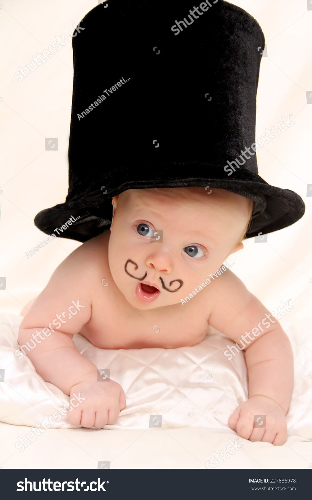 infant black top hat