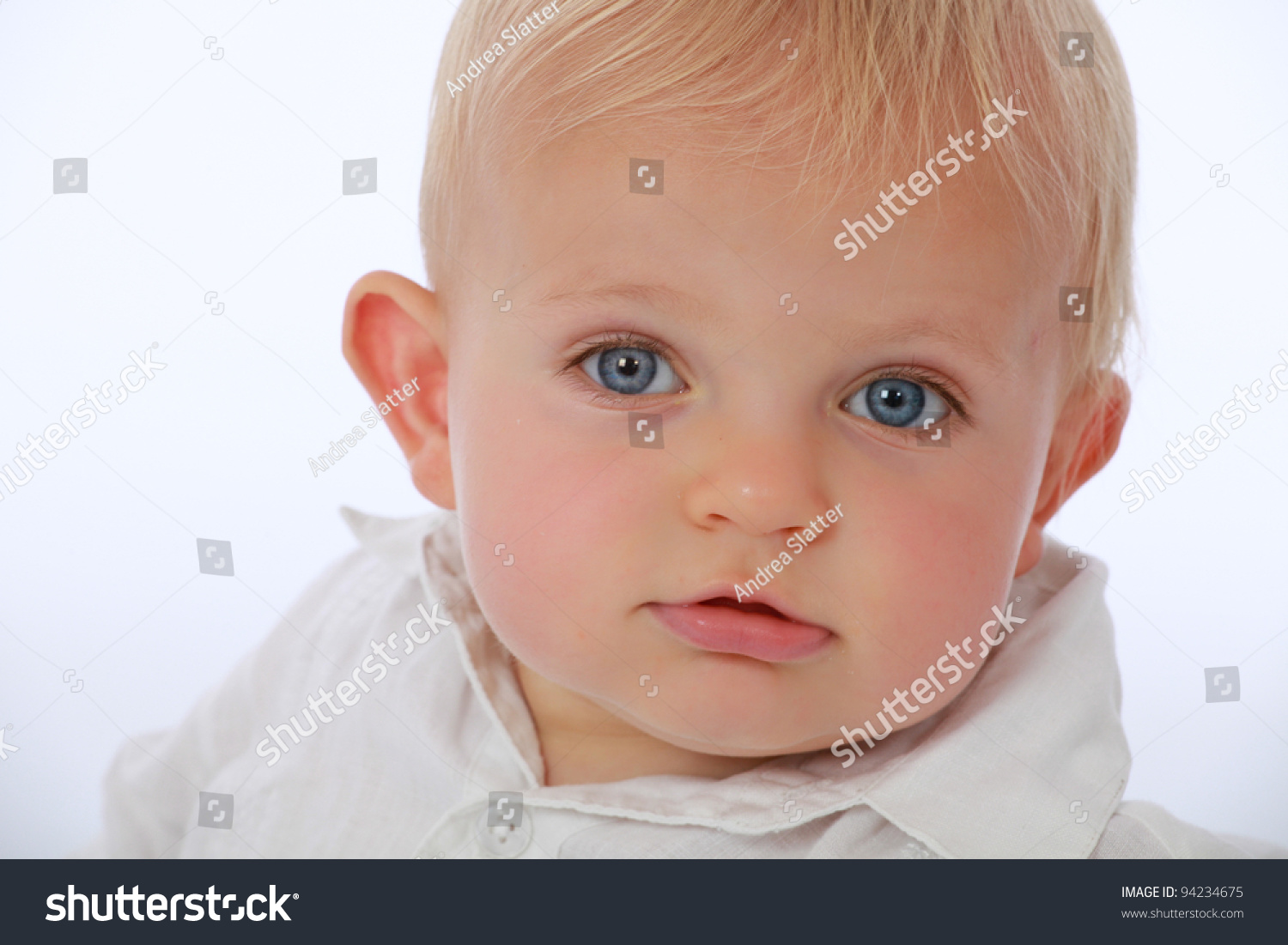 Adorable Cute Baby Face Pulling Funny Faces Smiling Stock Photo ...
