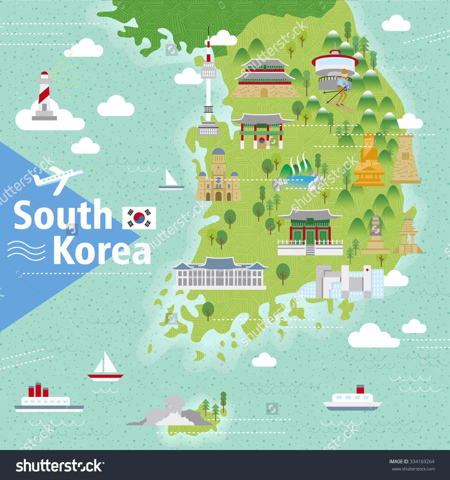 South Korea Tour Map