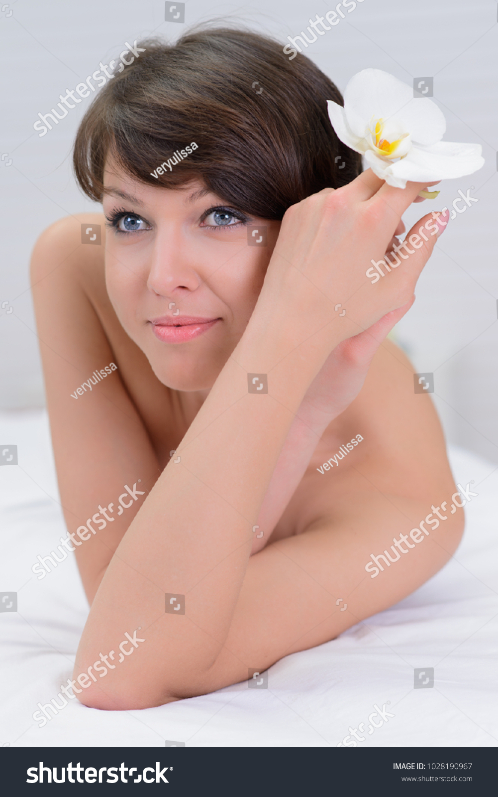 Adorable Young Woman Short Hair Style Stock Photo Edit Now