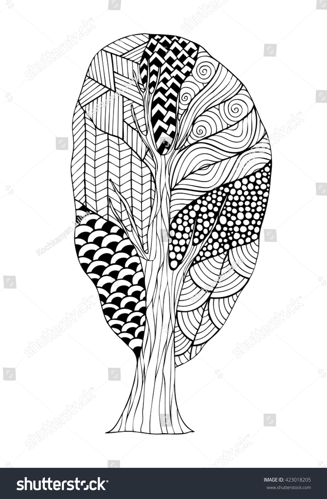 Adult Coloring Book Page Design Image Stock Illustration 423018205 Adult Coloring Book Page Design Image Stock Illustration 423018205