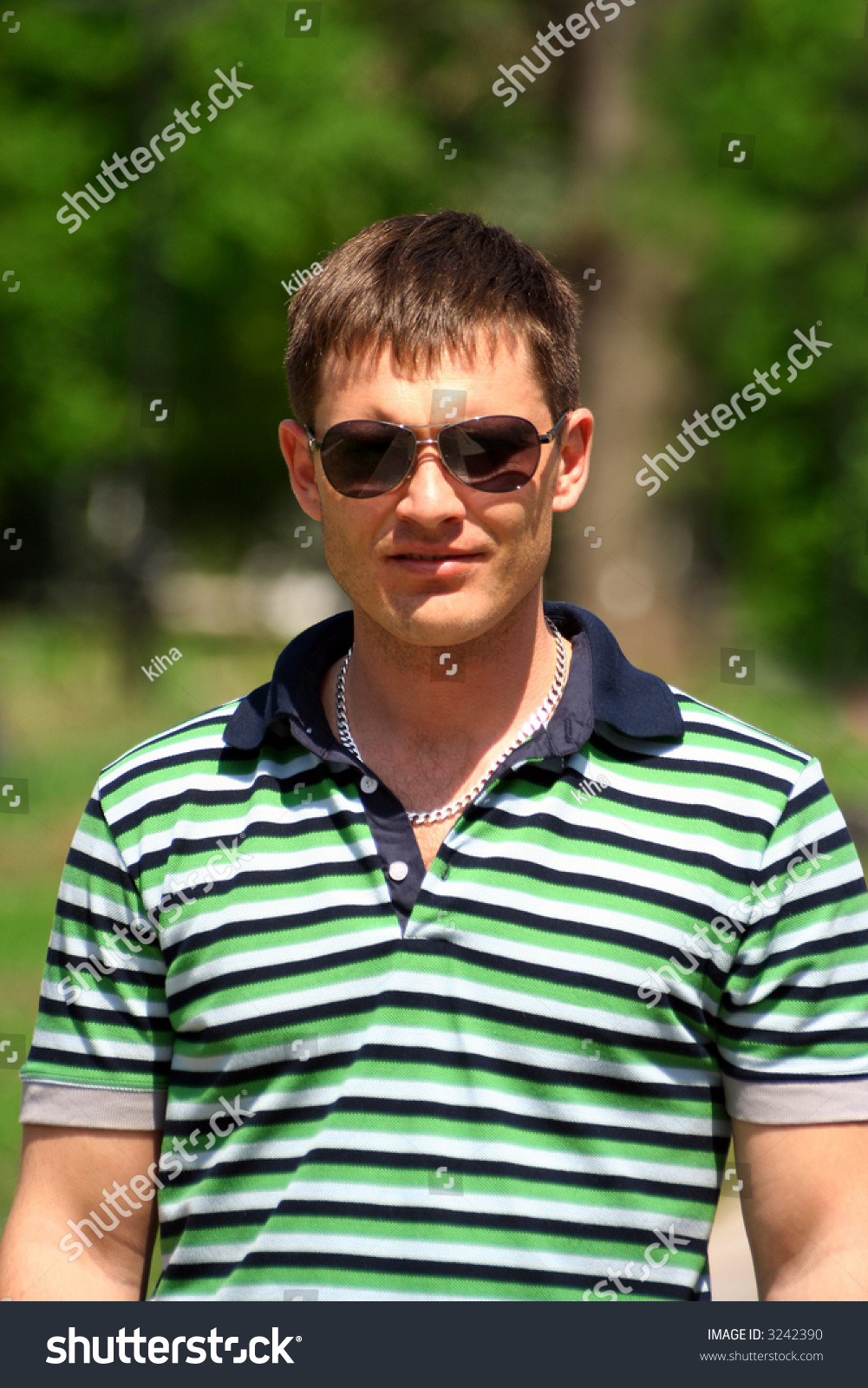 Adult Hansom Men Posing With Sun Glasses Stock Photo 3242390 : Shutterstock