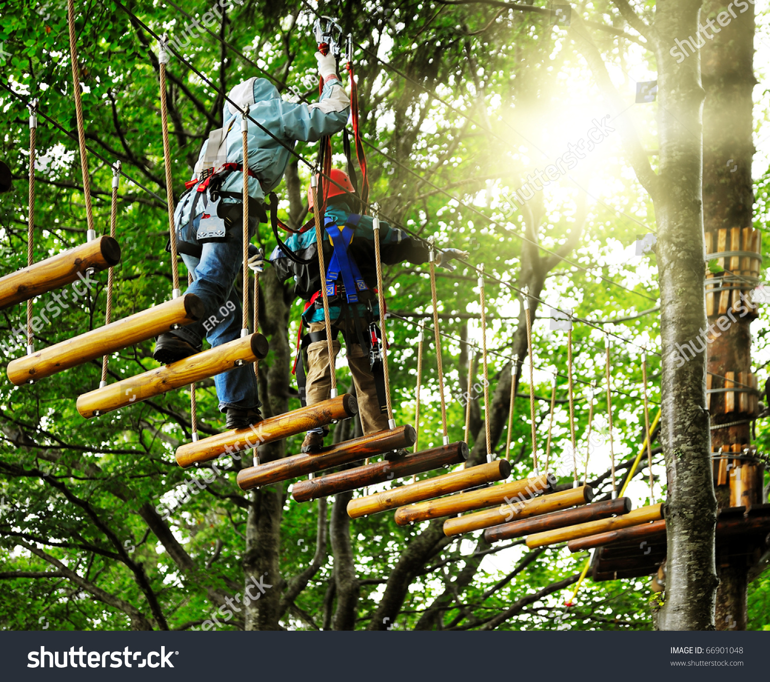 Adventure Climbing High Wire Park People Stock Photo (Edit Now) 66901048