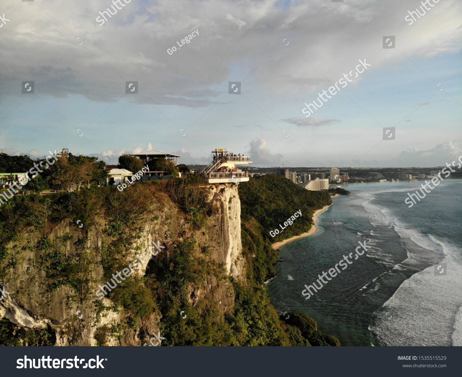 Aerial Drone Photograph Two Lovers Point Stock Photo Edit Now