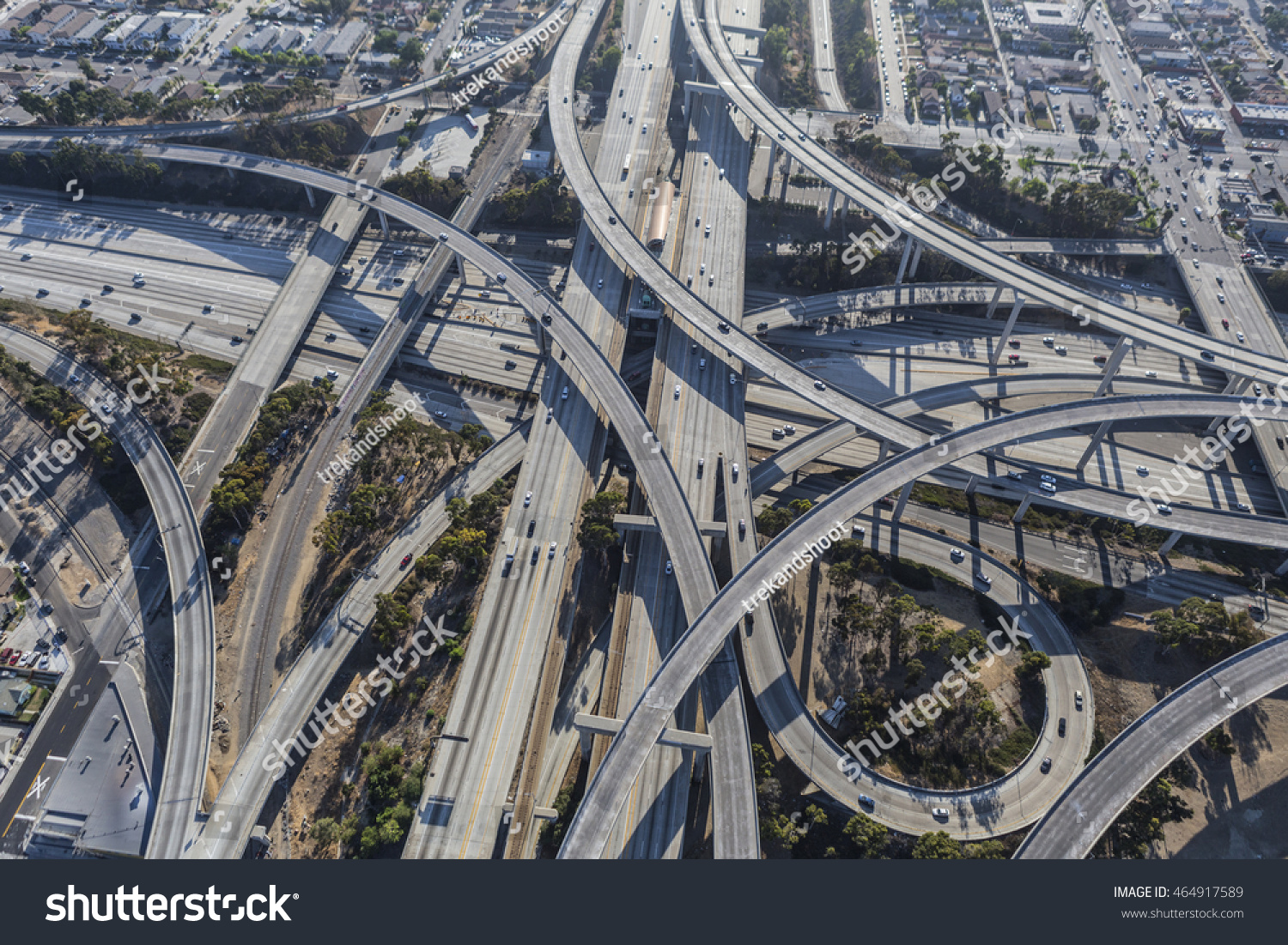 Aerial Harbor 110 Century 105 Freeway Stock Photo 464917589 - Shutterstock