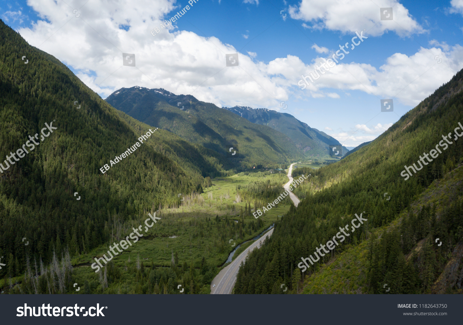 Hope Princeton Images Stock Photos Vectors Shutterstock   Stock Photo Aerial Panoramic View Of A Scenic Road Going Through The Valley Surrounded By The Beautiful 1182643750 