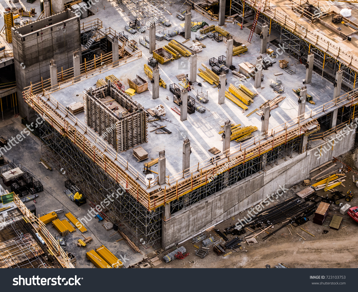 Aerial Photo Busy Industrial Construction Site Stock Photo Edit Now 723103753